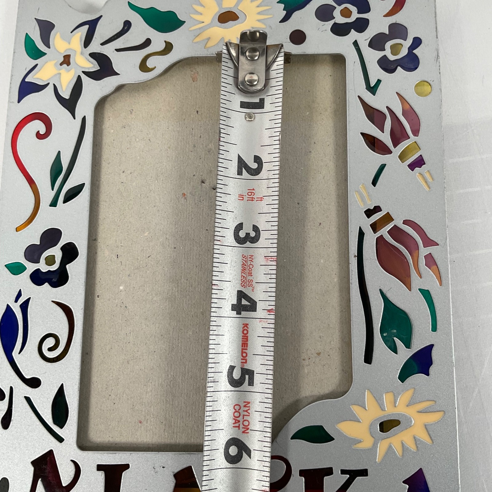 Alaska Floral Silver Tone Tabletop Picture Frame 8.5 in No Glass - Image 7