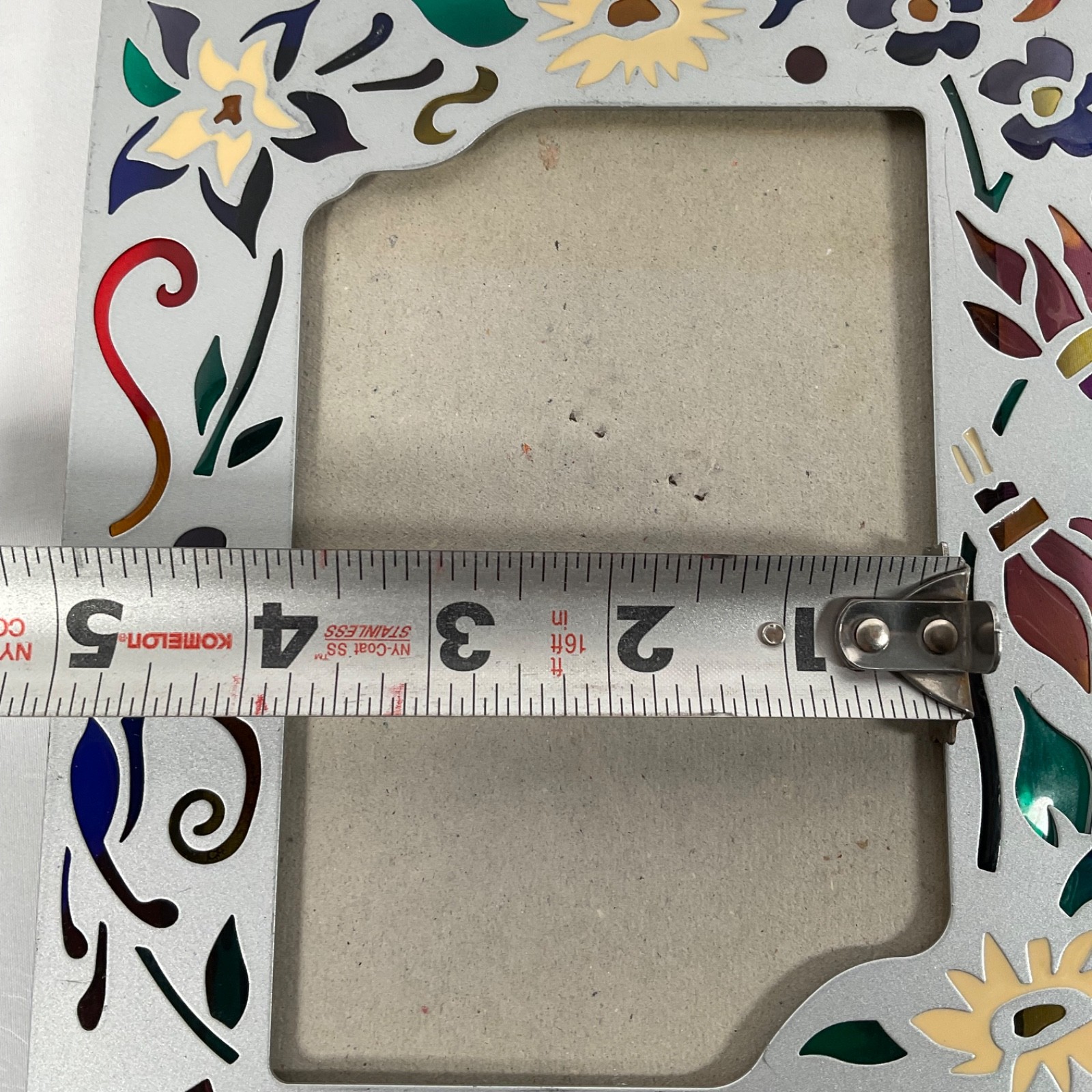 Alaska Floral Silver Tone Tabletop Picture Frame 8.5 in No Glass - Image 8