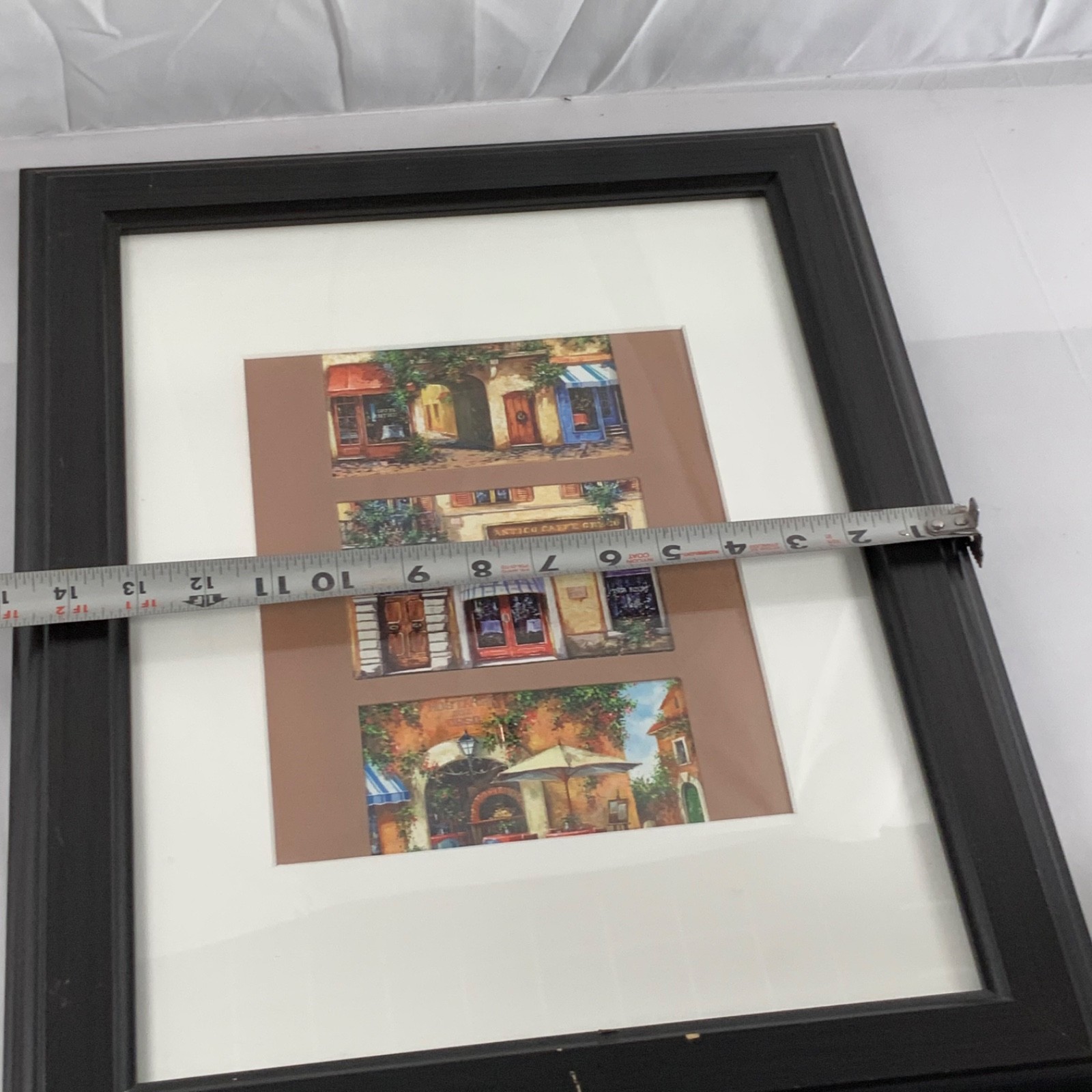 Signed Italian Cafe Street Scene Art Antico Caffe Greco Framed 15 x 18 in - Image 6