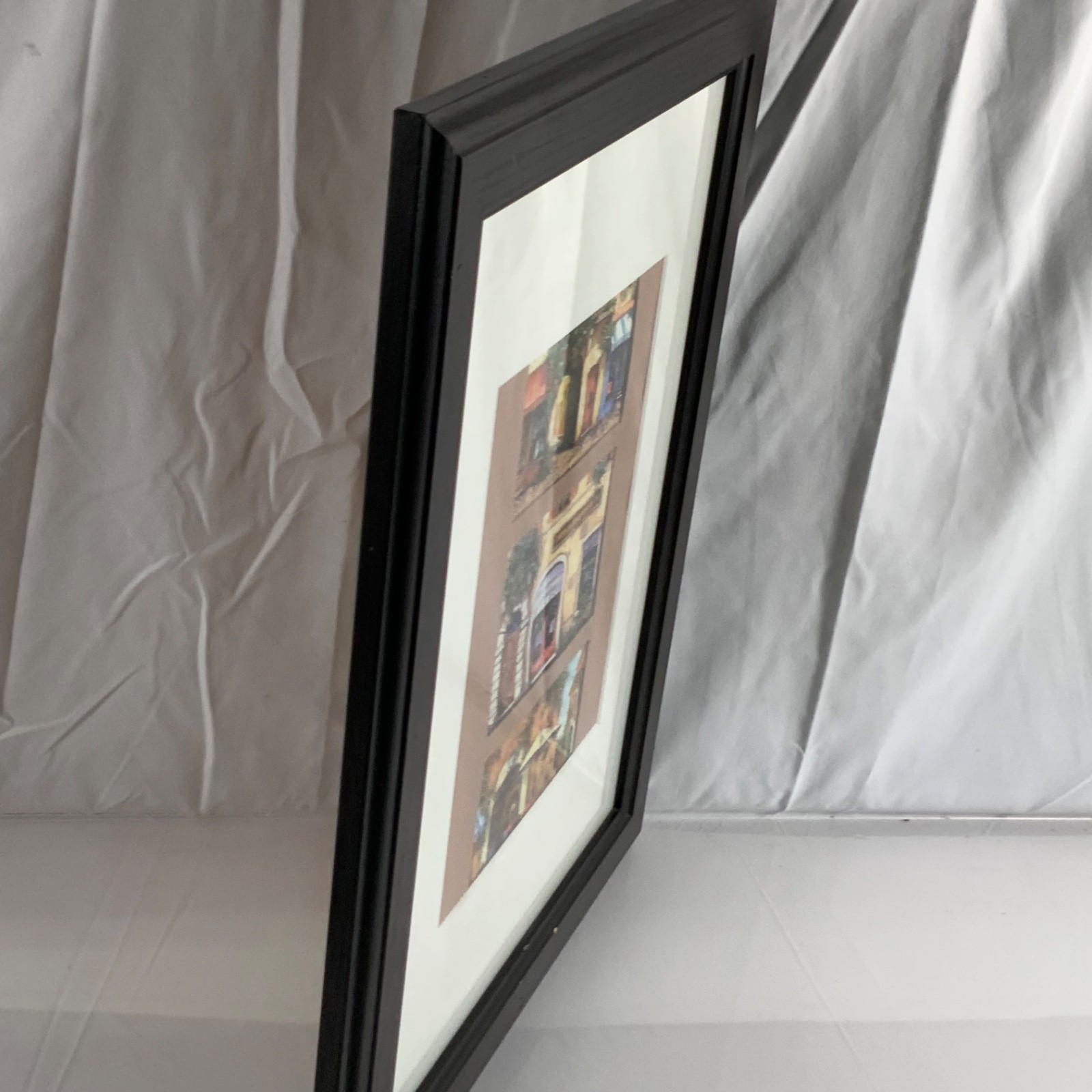 Signed Italian Cafe Street Scene Art Antico Caffe Greco Framed 15 x 18 in - Image 8