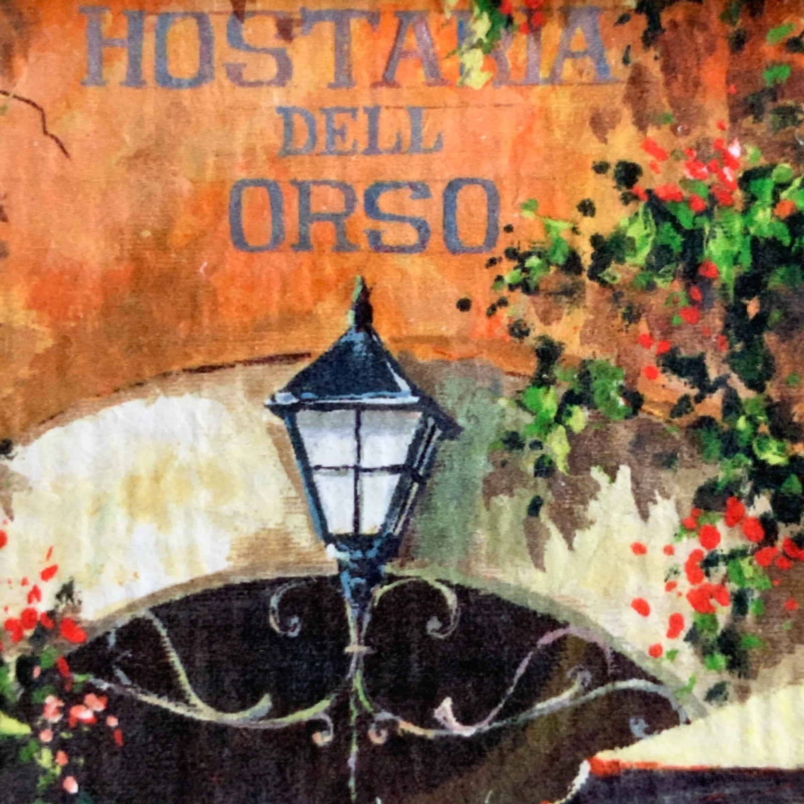Signed Italian Cafe Street Scene Art Antico Caffe Greco Framed 15 x 18 in - Image 19