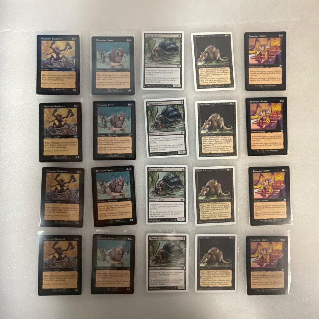 MTG Lot of 20 Black Mixed Sets Planeshift Nemesis Revised - Image 1