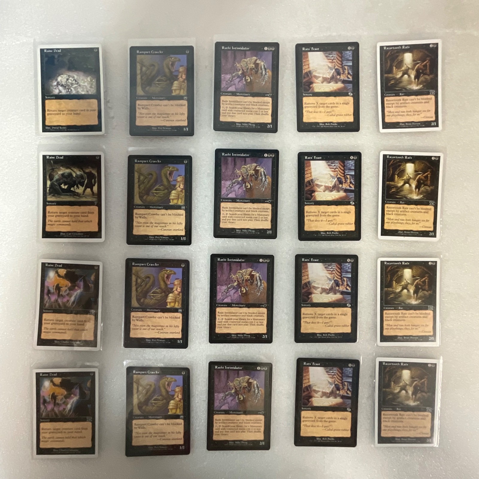 Magic the Gathering MTG Lot of 20 Black Cards Raise Dead Mixed Sets - Image 1