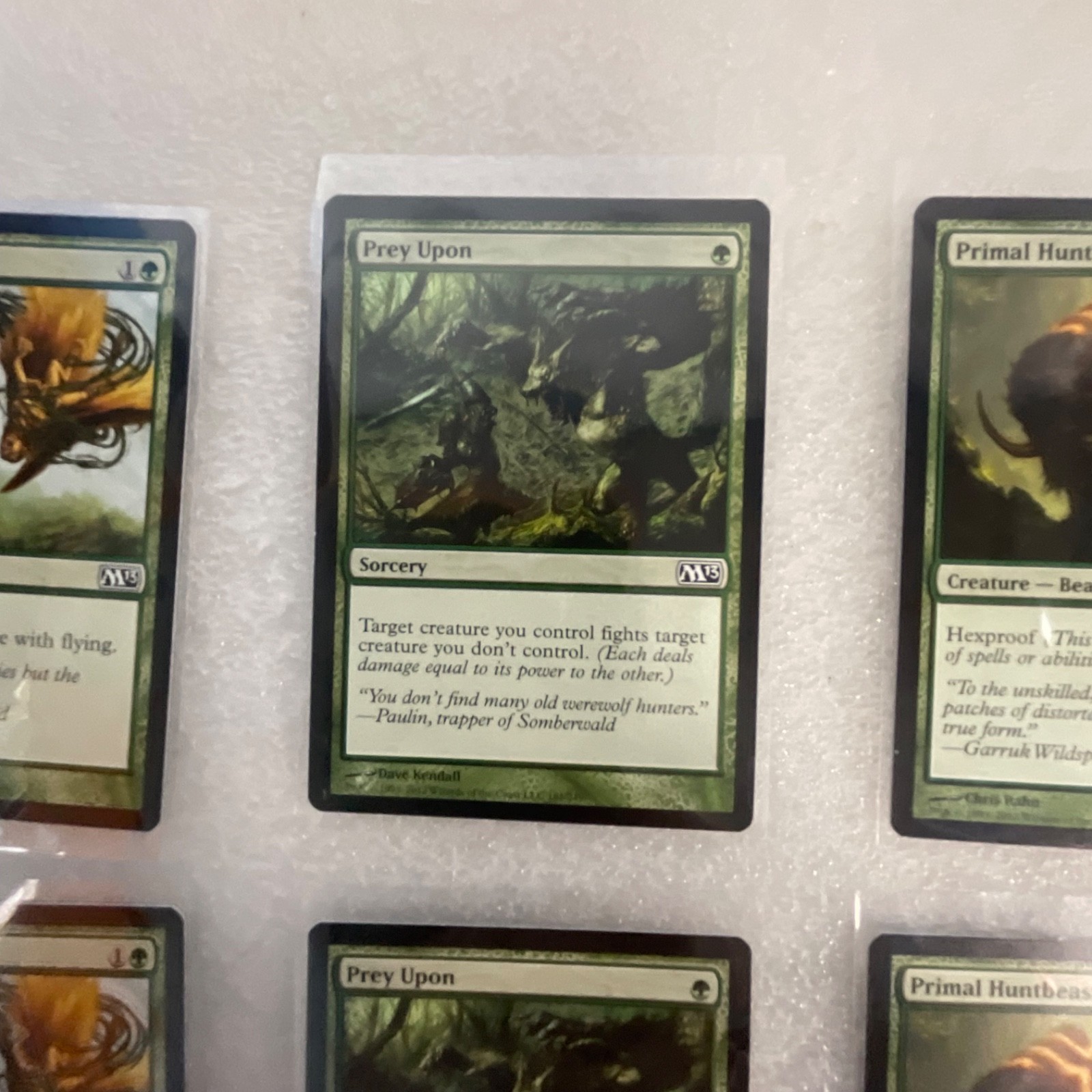 Magic the Gathering Lot of 20 Green M13 Cards Prey Upon Titanic Growth - Image 9