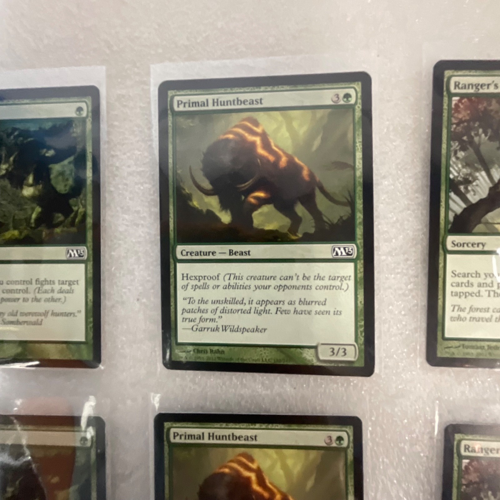 Magic the Gathering Lot of 20 Green M13 Cards Prey Upon Titanic Growth - Image 10