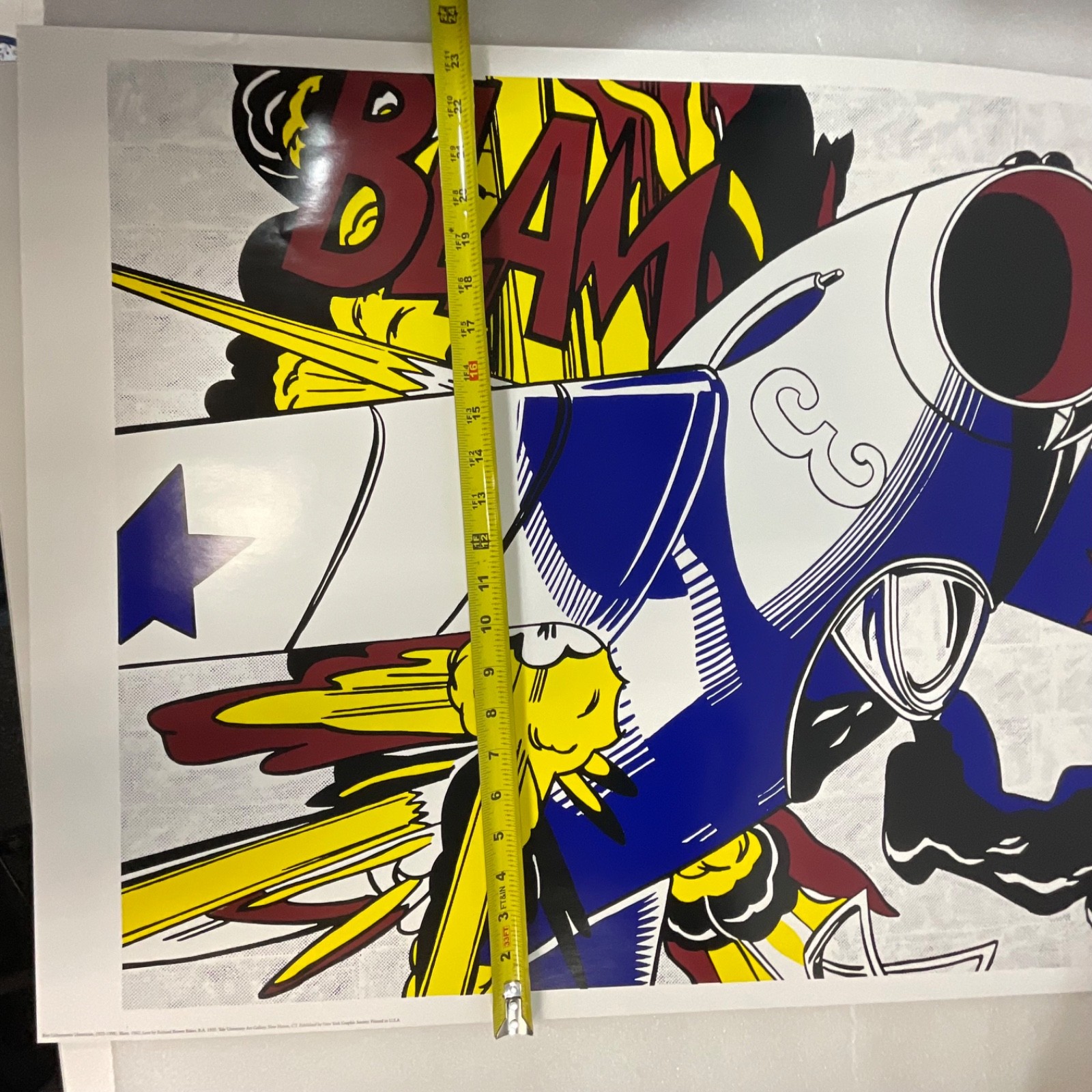 Roy Lichtenstein Blam Pop Art Poster 28x24in New York Graphic Society - Image 4