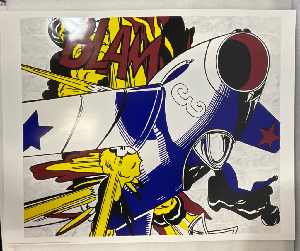 Roy Lichtenstein Blam Pop Art Poster 28x24in New York Graphic Society - Image 1