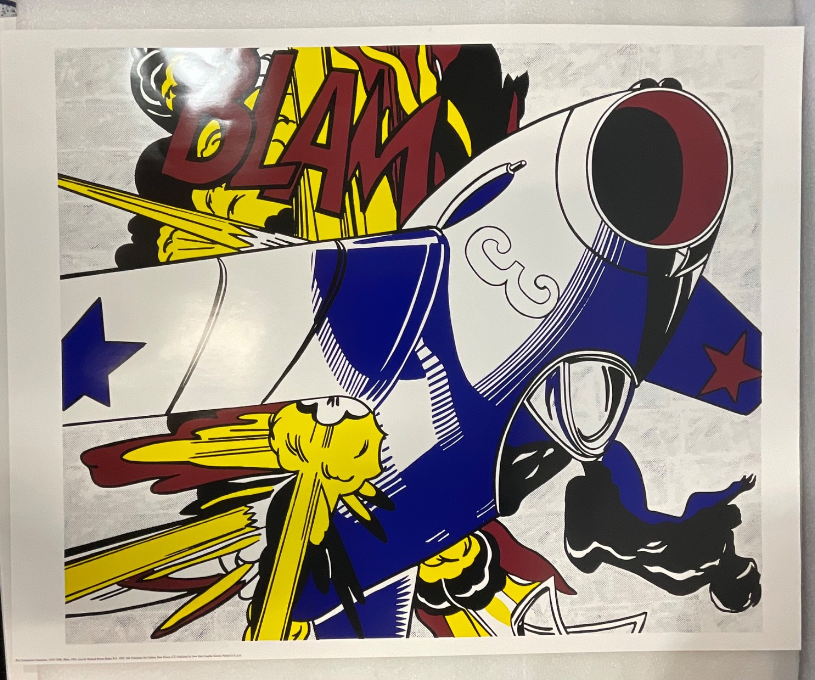 Roy Lichtenstein Blam Pop Art Poster 28x24in New York Graphic Society - Image 1