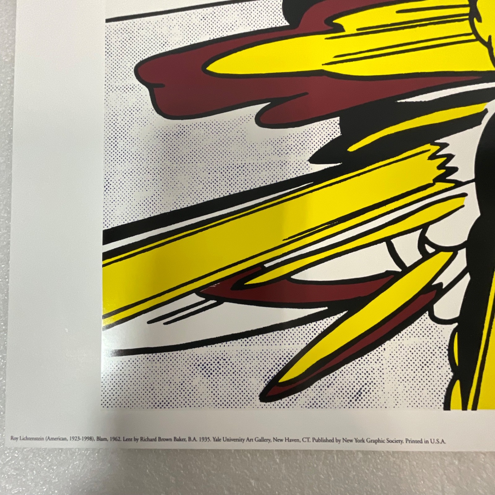 Roy Lichtenstein Blam Pop Art Poster 28x24in New York Graphic Society - Image 6