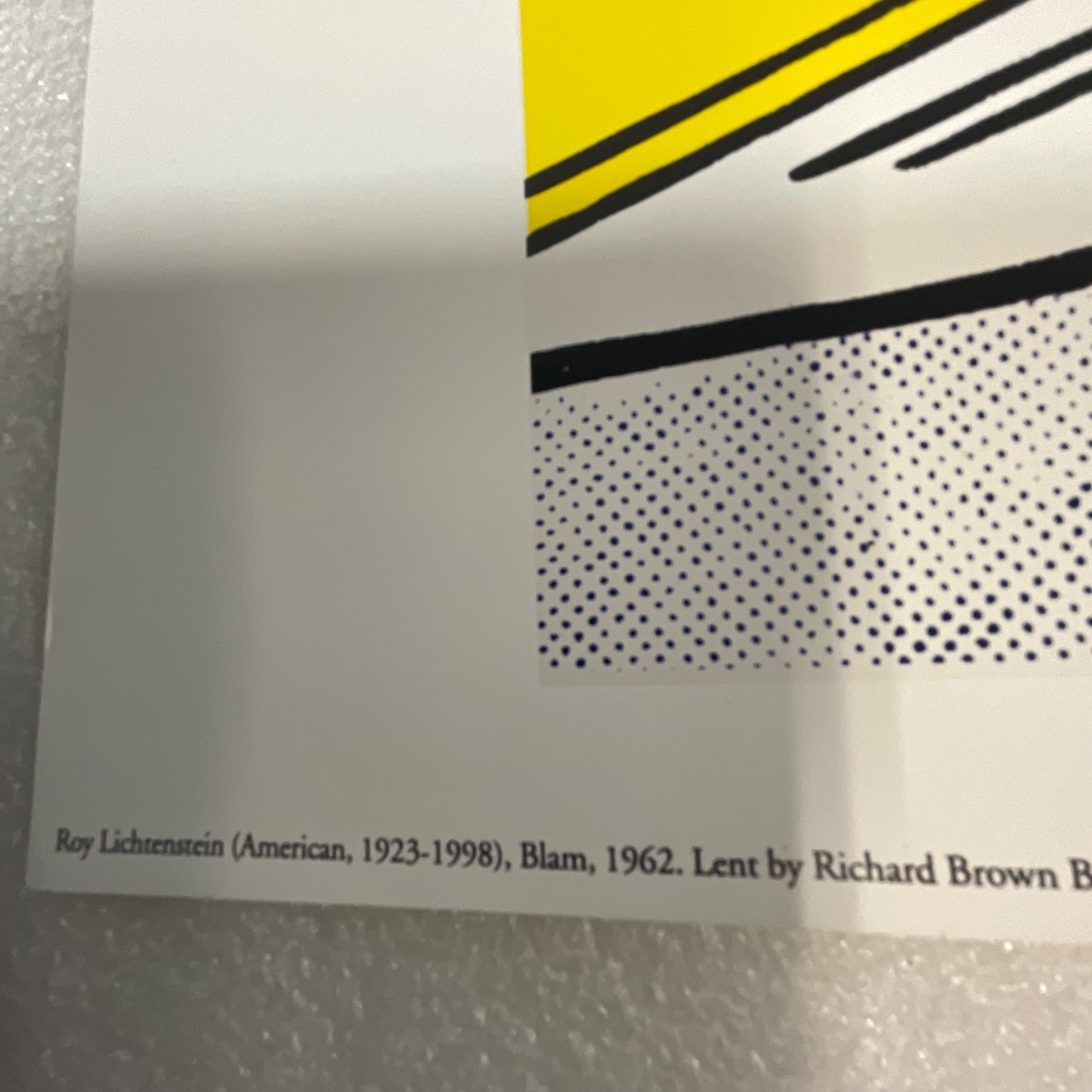 Roy Lichtenstein Blam Pop Art Poster 28x24in New York Graphic Society - Image 7
