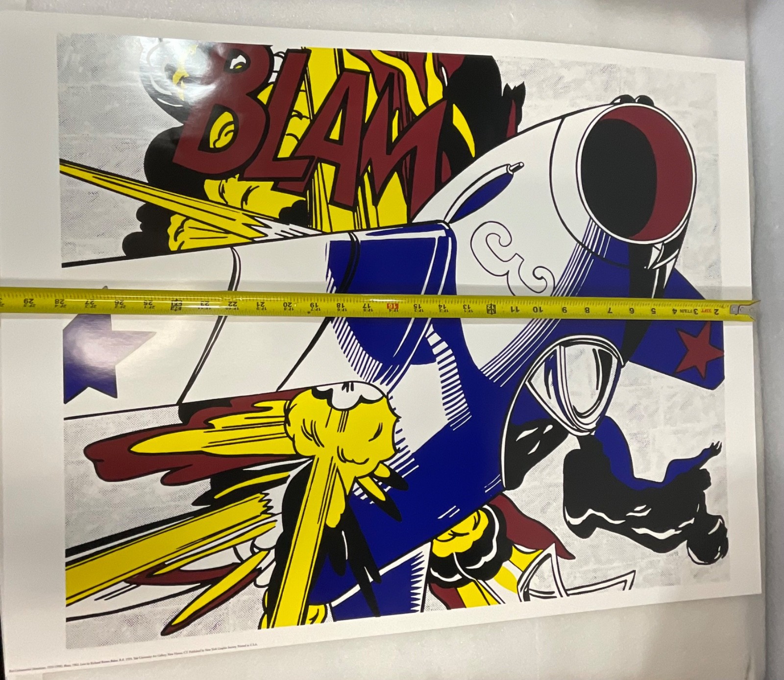 Roy Lichtenstein Blam Pop Art Poster 28x24in New York Graphic Society - Image 2