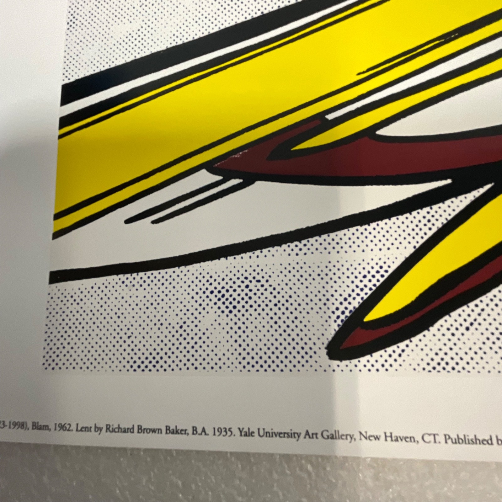 Roy Lichtenstein Blam Pop Art Poster 28x24in New York Graphic Society - Image 8