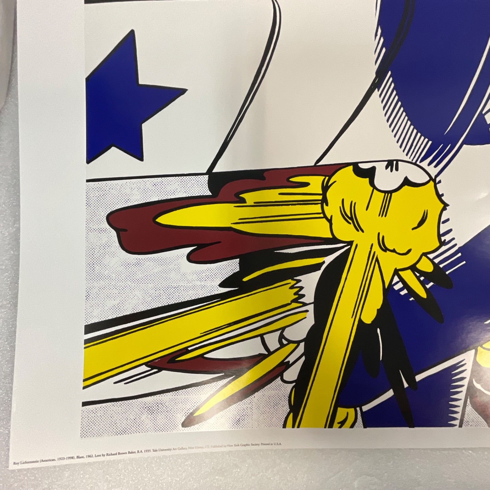 Roy Lichtenstein Blam Pop Art Poster 28x24in New York Graphic Society - Image 13