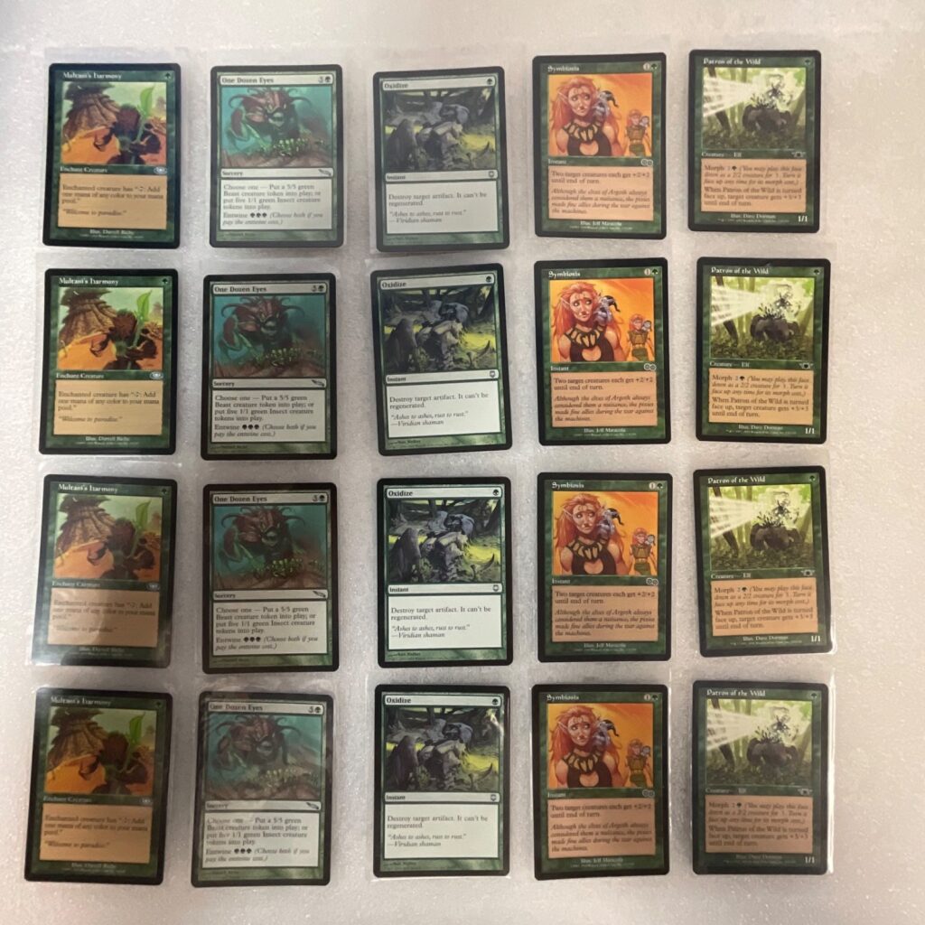MTG Lot of 20 Green Cards Mixed Sets Multani Oxidize Mirrodin - Image 1