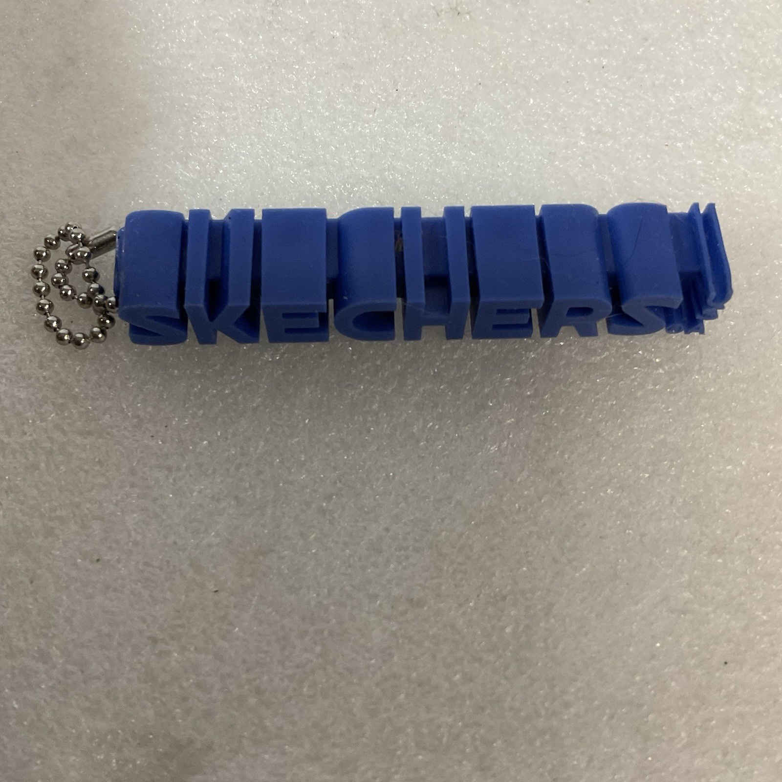 SKECHERS Blue Rubber Logo Keychain Shoe Charm Promo Accessory 3D 4" Long - Image 2