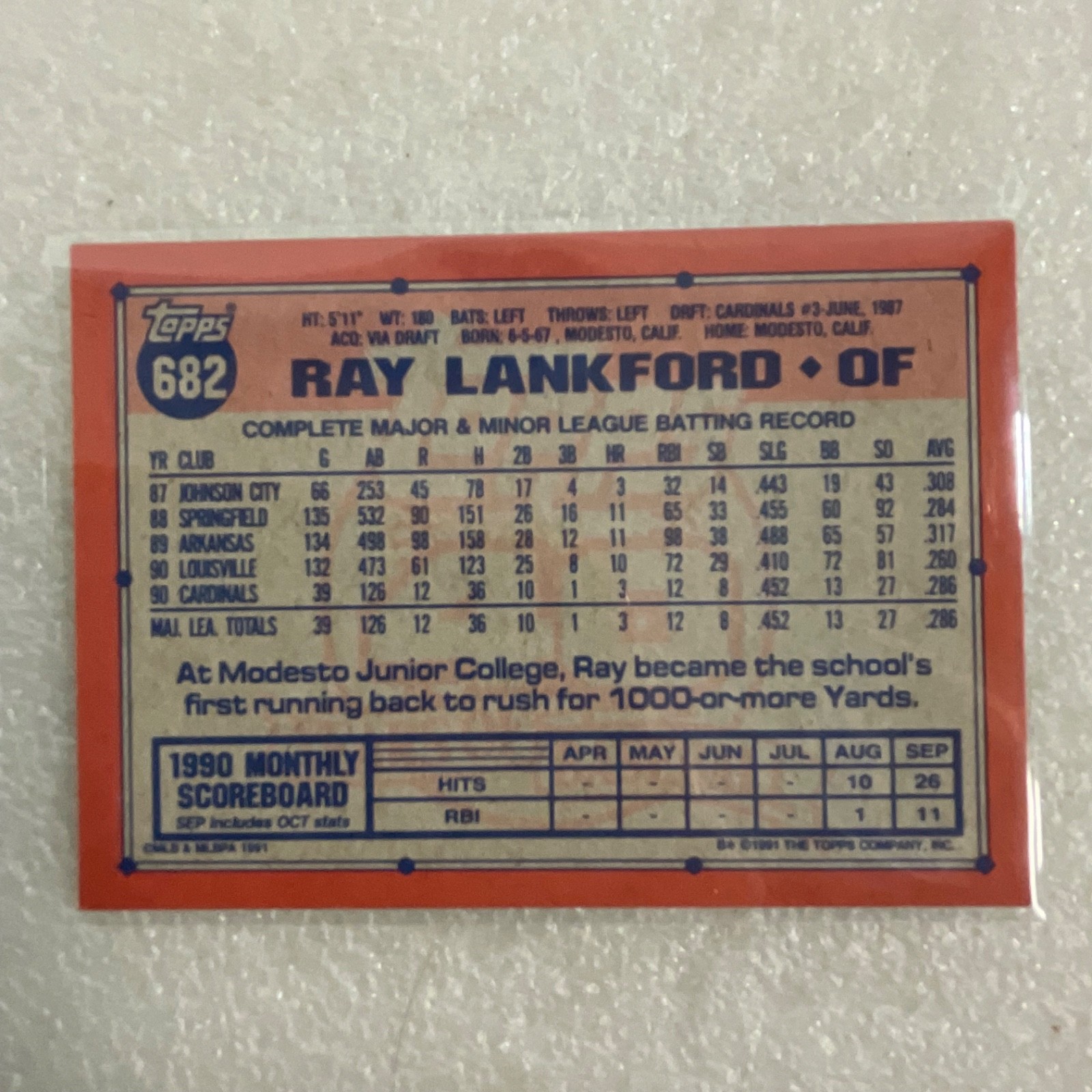 1991 Baseball 10 Card Lot Mark McGwire Topps Score Wally Joyner - Image 19