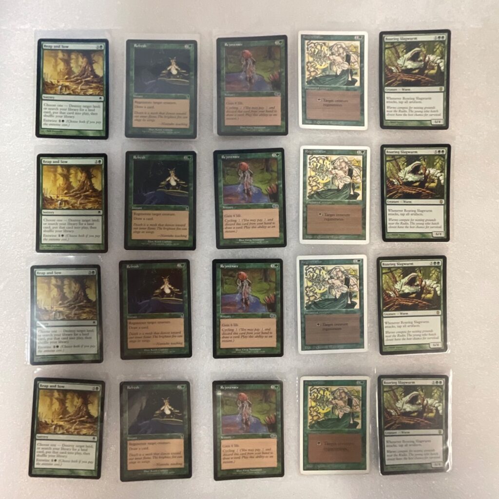 MTG Lot of 20 Green Mixed Darksteel USG 2ED Slagwurm - Image 1