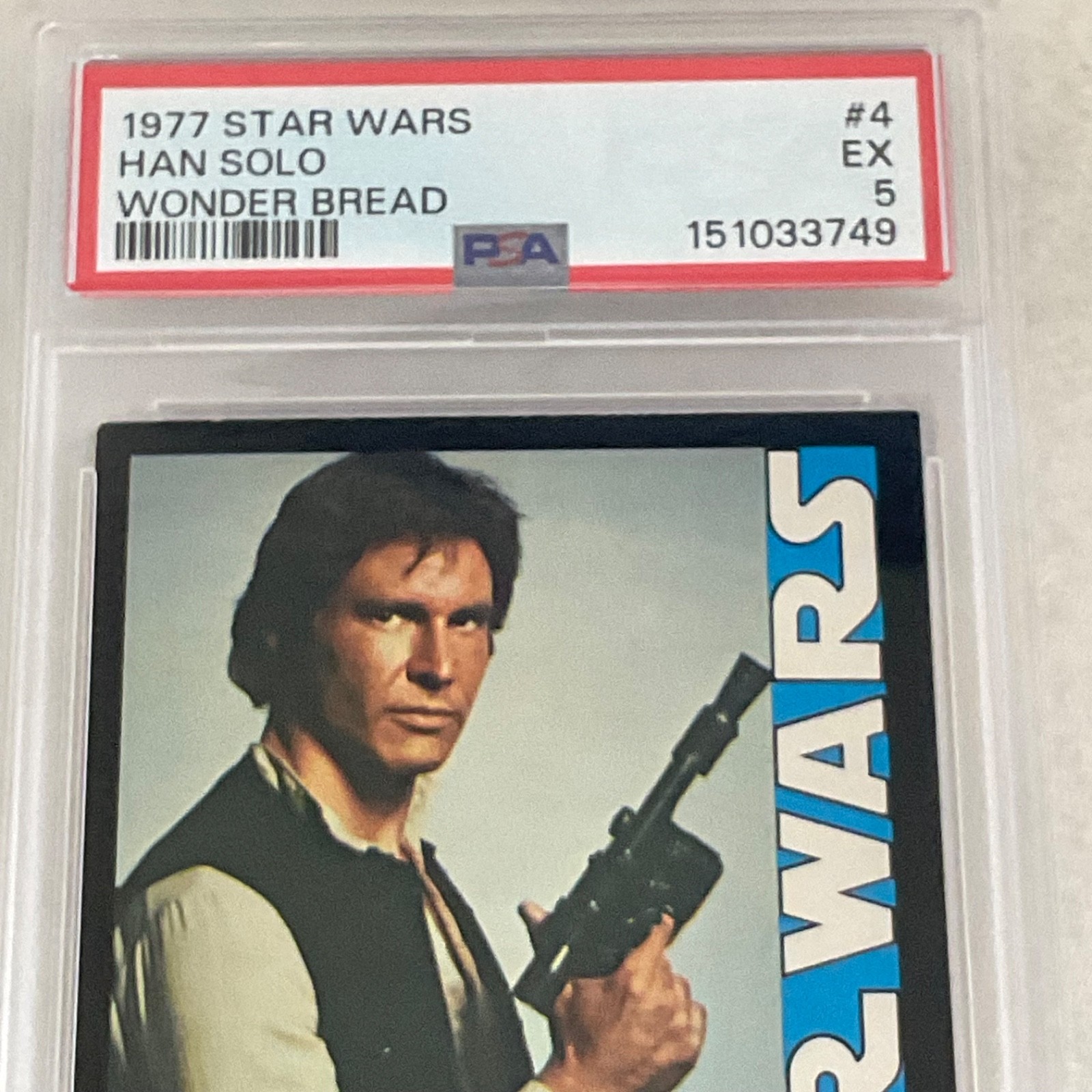 Star Wars 1977 Wonder Bread Han Solo #4 PSA 5 CERT#151033749 - Image 7