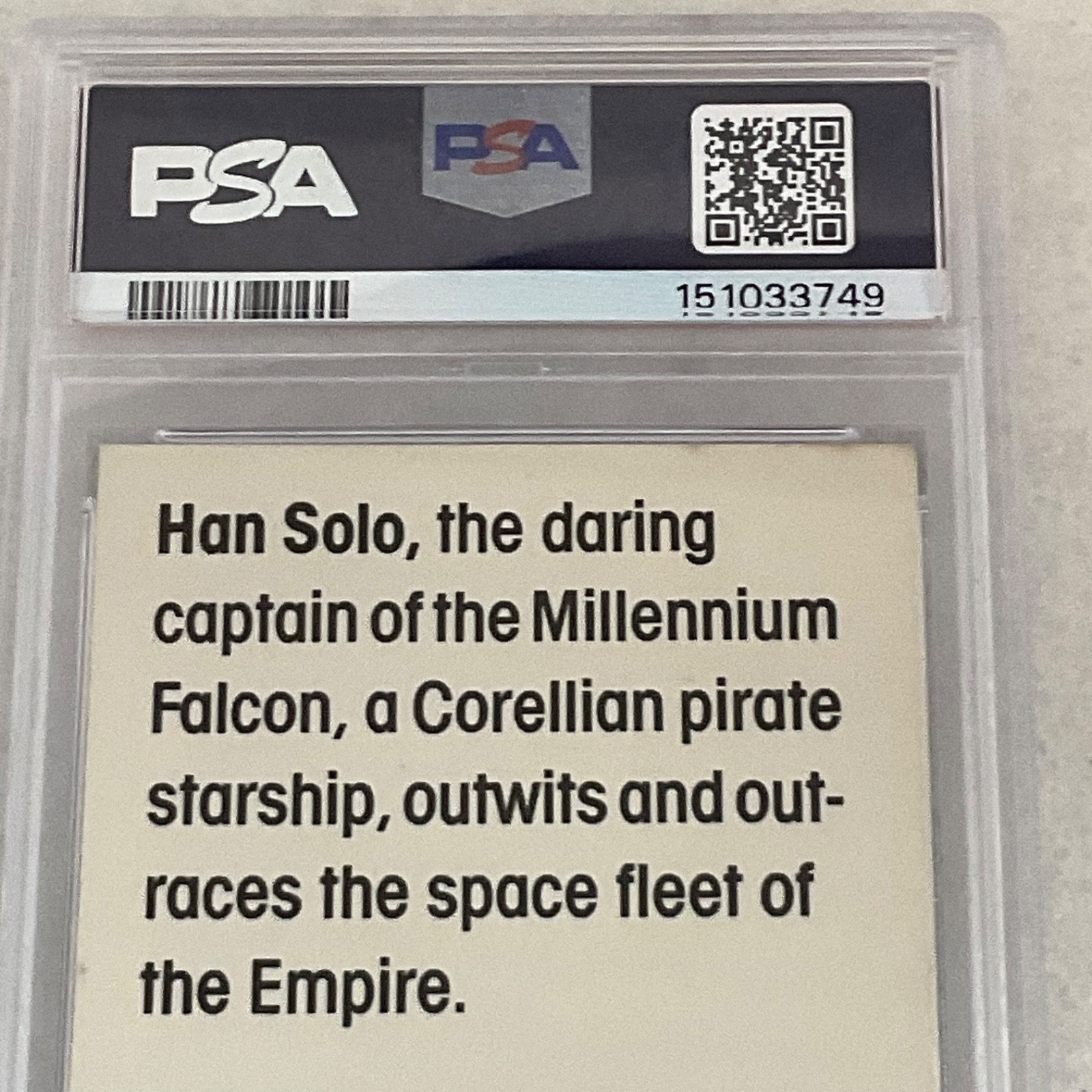 Star Wars 1977 Wonder Bread Han Solo #4 PSA 5 CERT#151033749 - Image 12