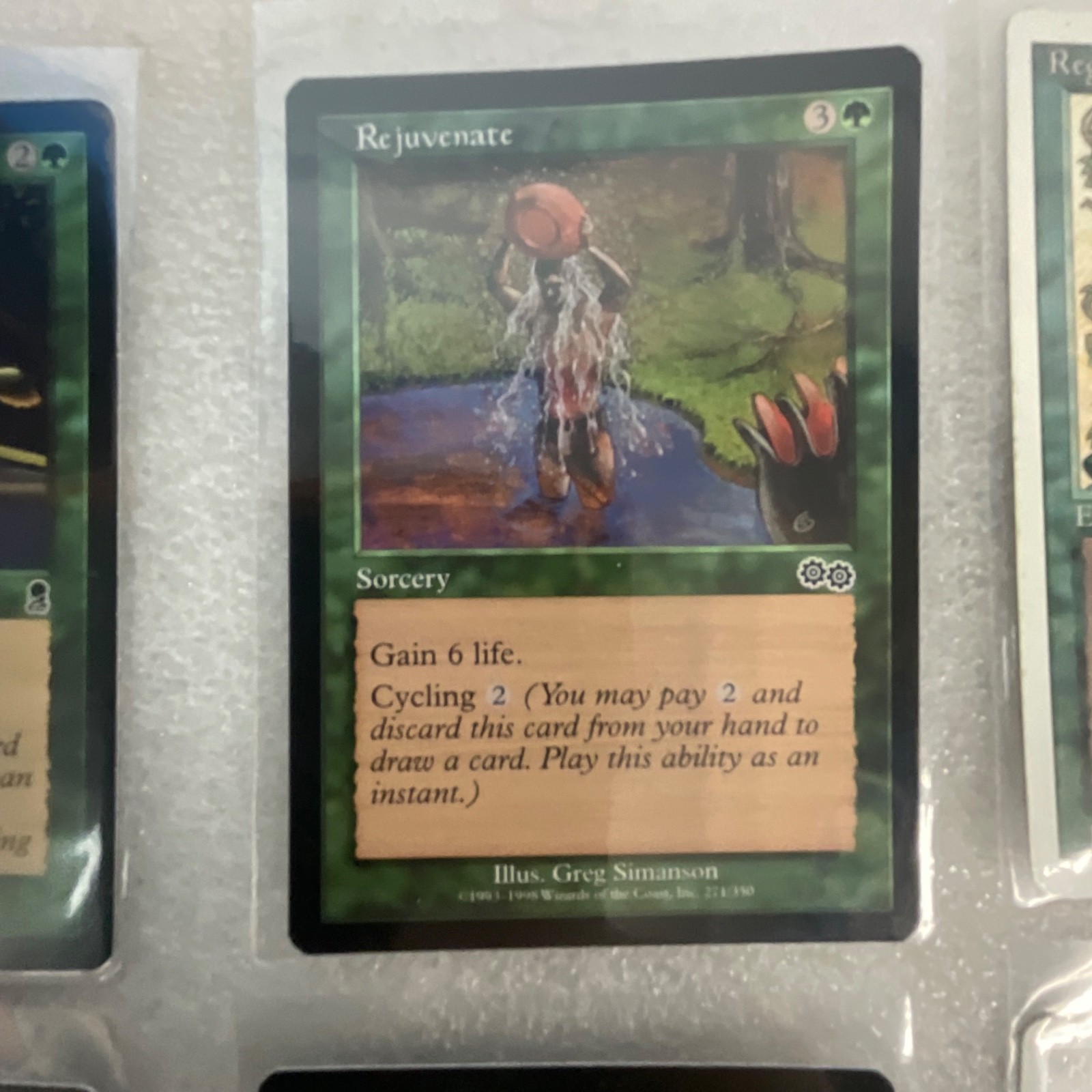 MTG Lot of 20 Green Mixed Darksteel USG 2ED Slagwurm - Image 11