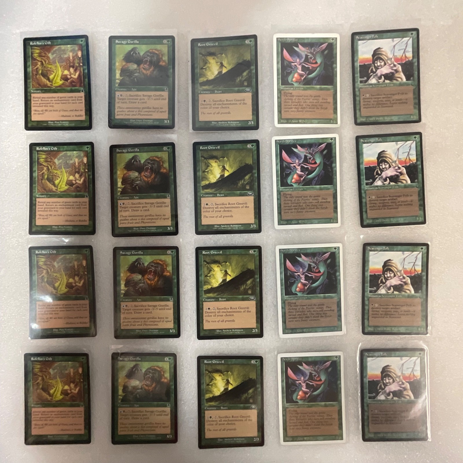 Magic the Gathering Lot of 20 Green Mixed UDS DST 3ED DRK - Image 1