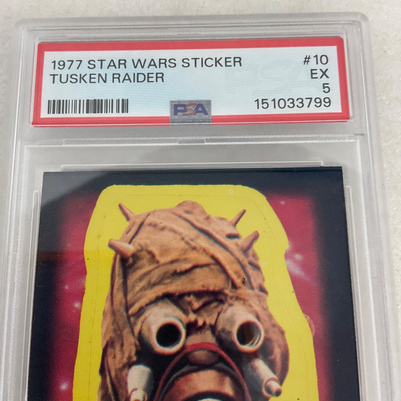 1977 Star Wars Tusken Raider Sticker Card #10 PSA 5 CERT#151033799 - Image 7