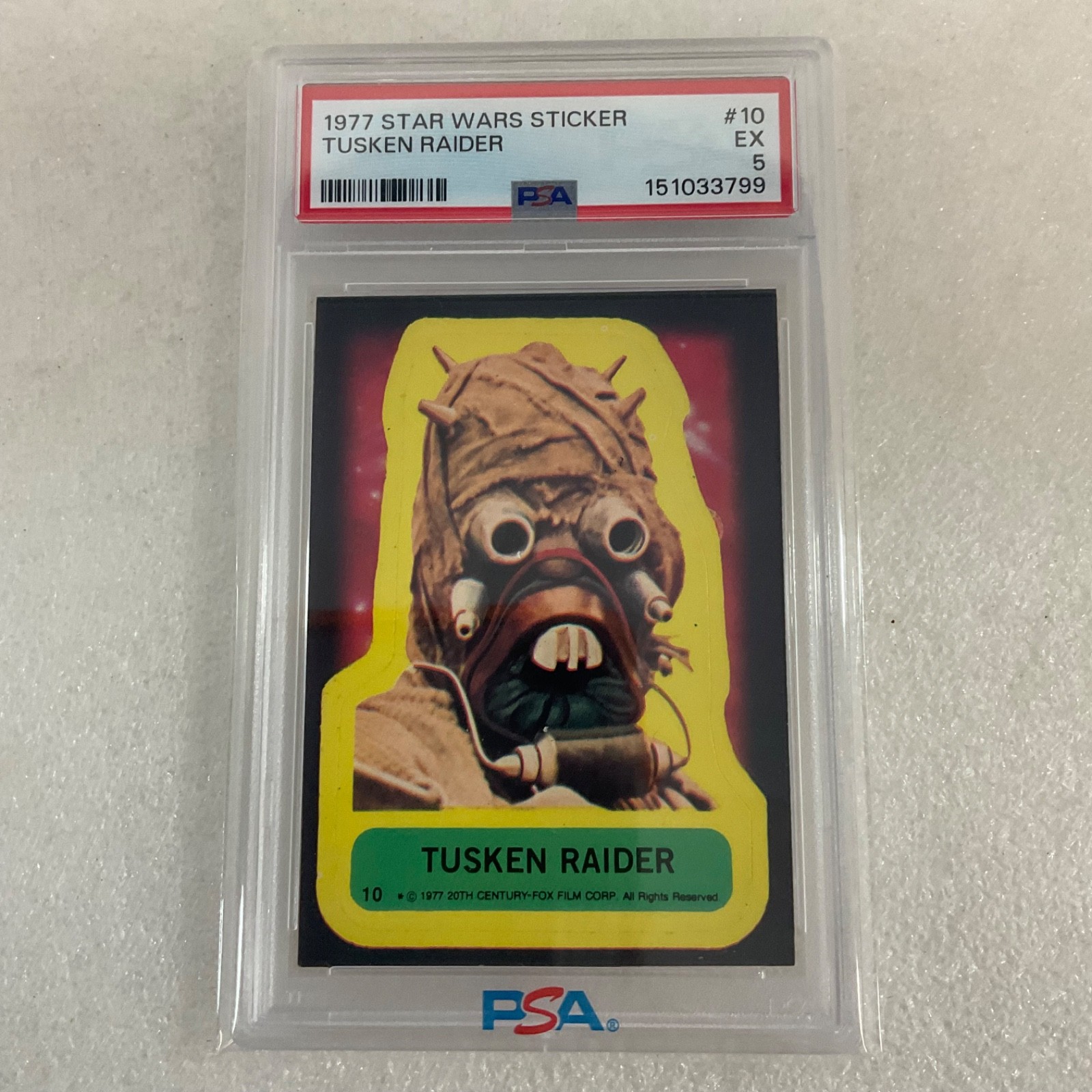 1977 Star Wars Tusken Raider Sticker Card #10 PSA 5 CERT#151033799 - Image 20