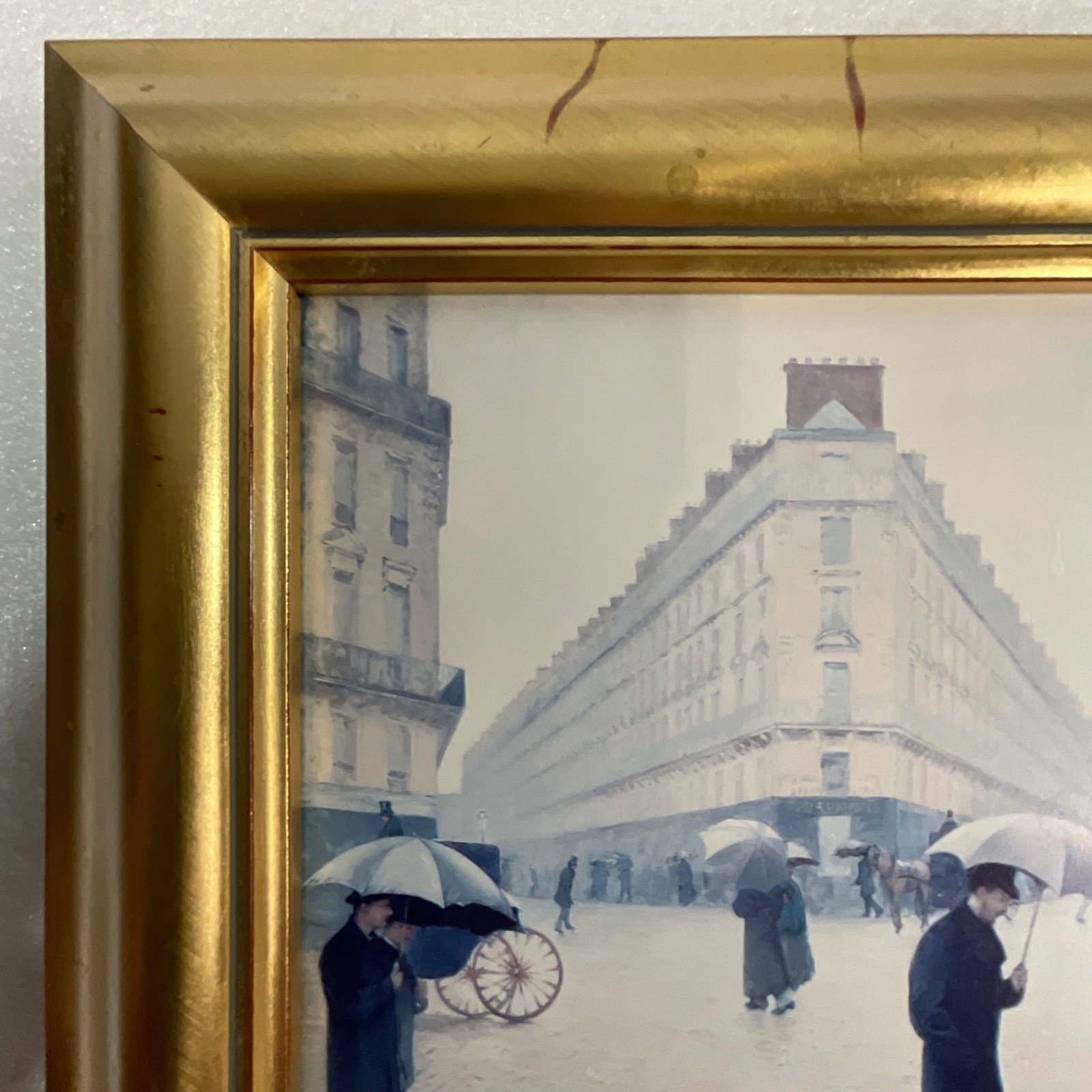 Gustave Caillebotte Paris A Rainy Day Framed Print 11x14in Gold Frame - Image 3
