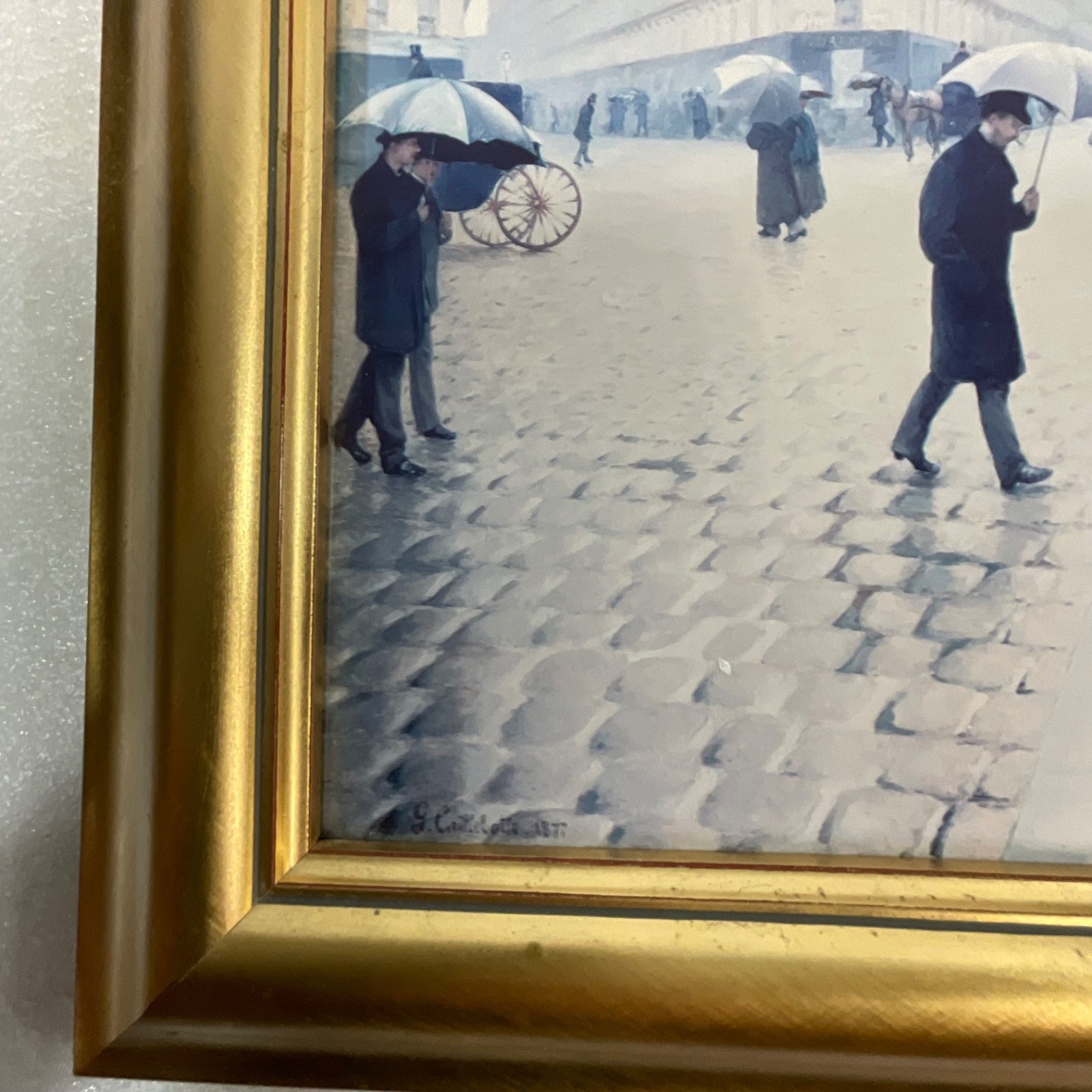 Gustave Caillebotte Paris A Rainy Day Framed Print 11x14in Gold Frame - Image 4