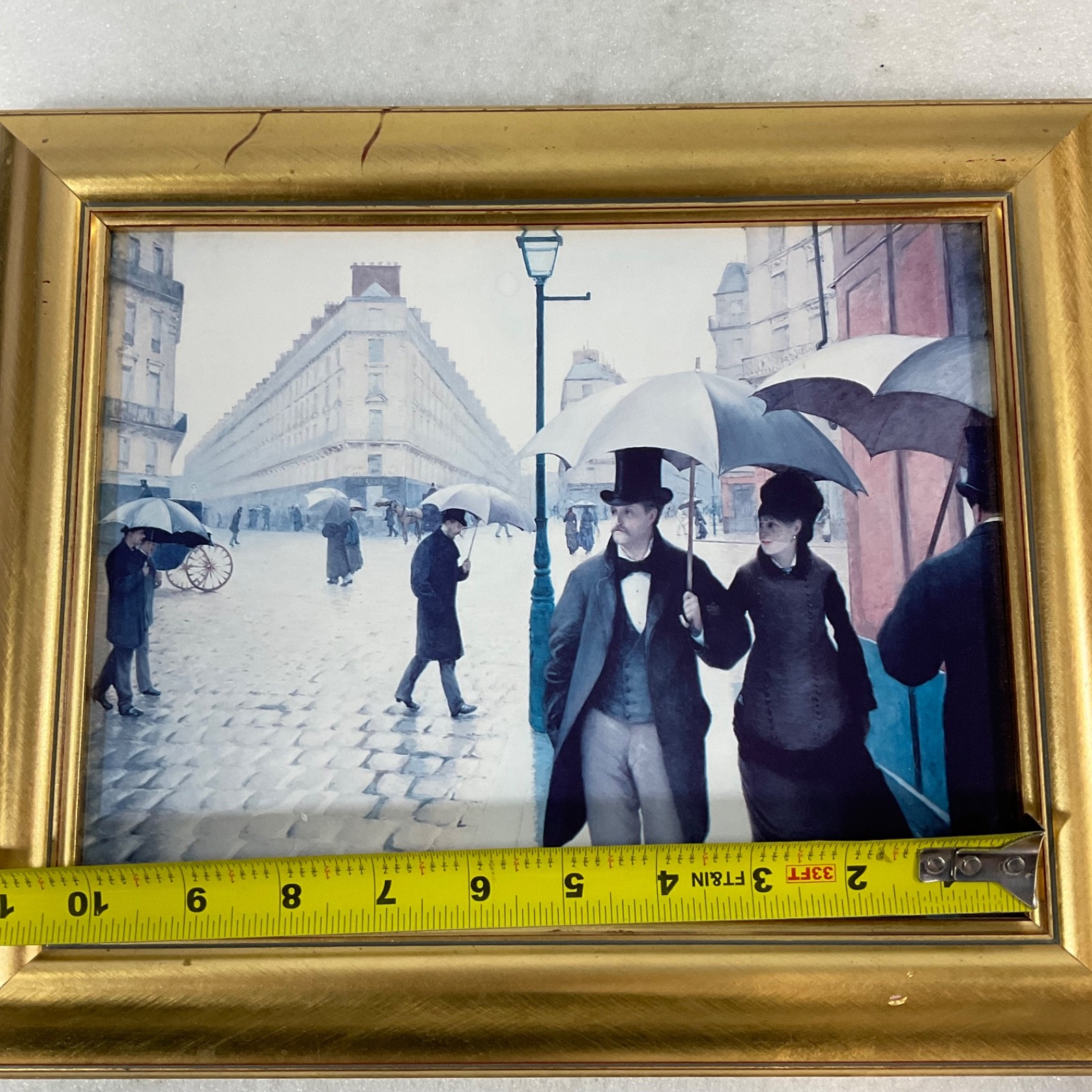 Gustave Caillebotte Paris A Rainy Day Framed Print 11x14in Gold Frame - Image 17