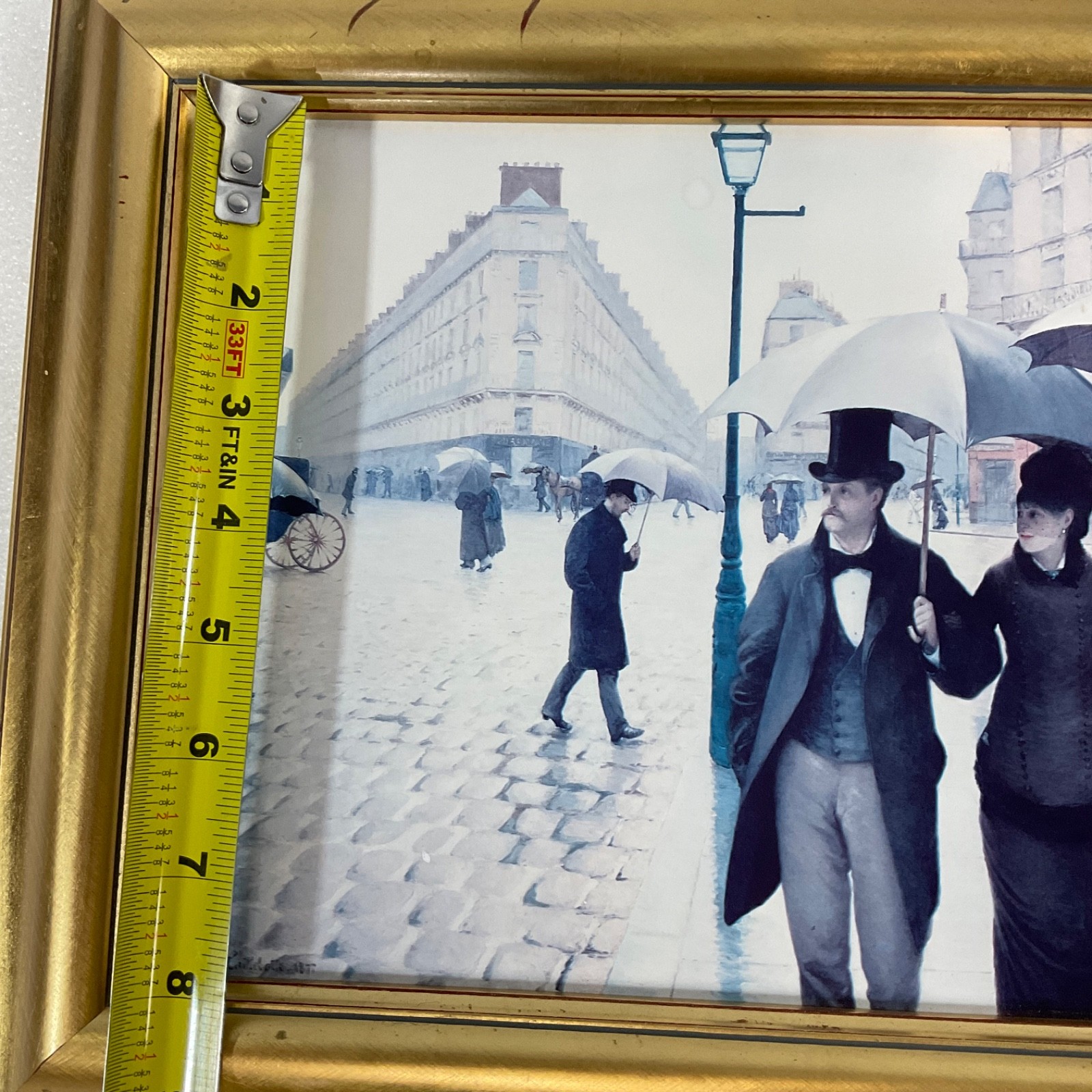Gustave Caillebotte Paris A Rainy Day Framed Print 11x14in Gold Frame - Image 16