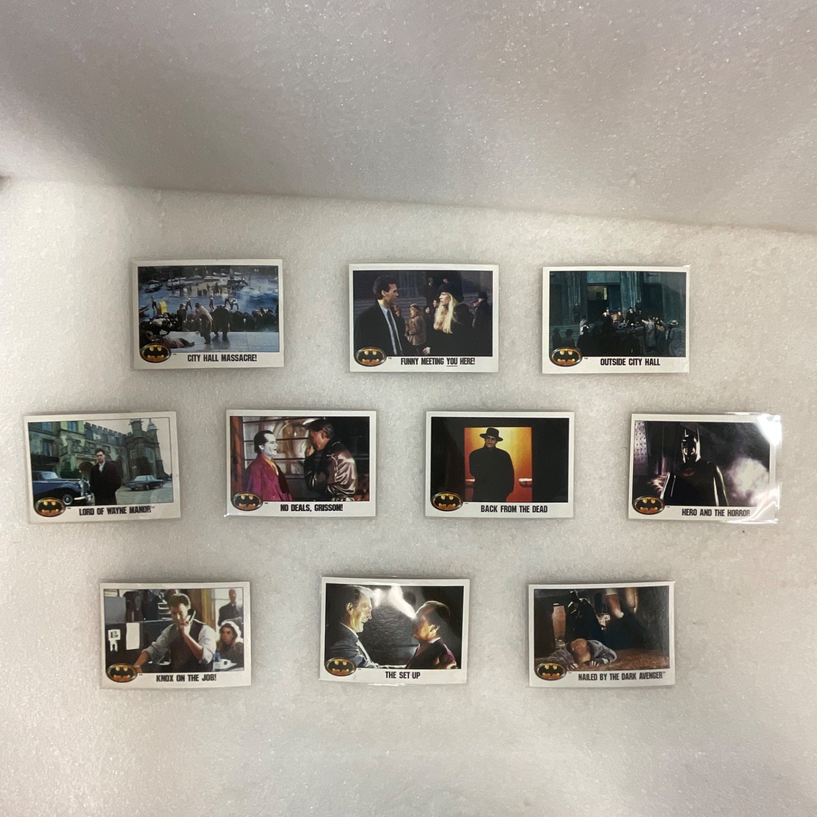 1989 Topps Batman Movie Trading Cards Lot of 10 DC Comics Joker - Image 1
