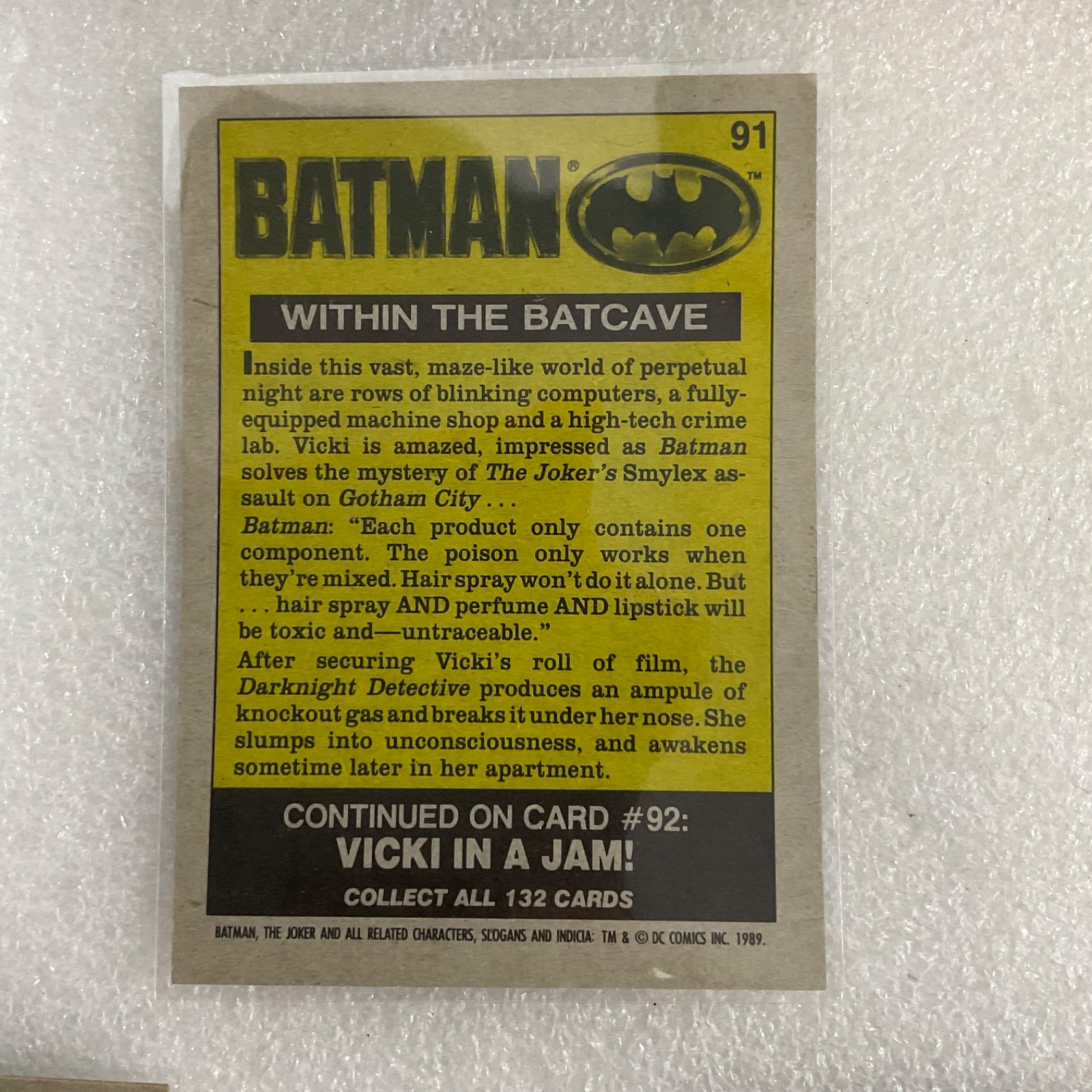 1989 Batman Movie Trading Cards Lot of 10 DC Comics Joker Batmobile - Image 12