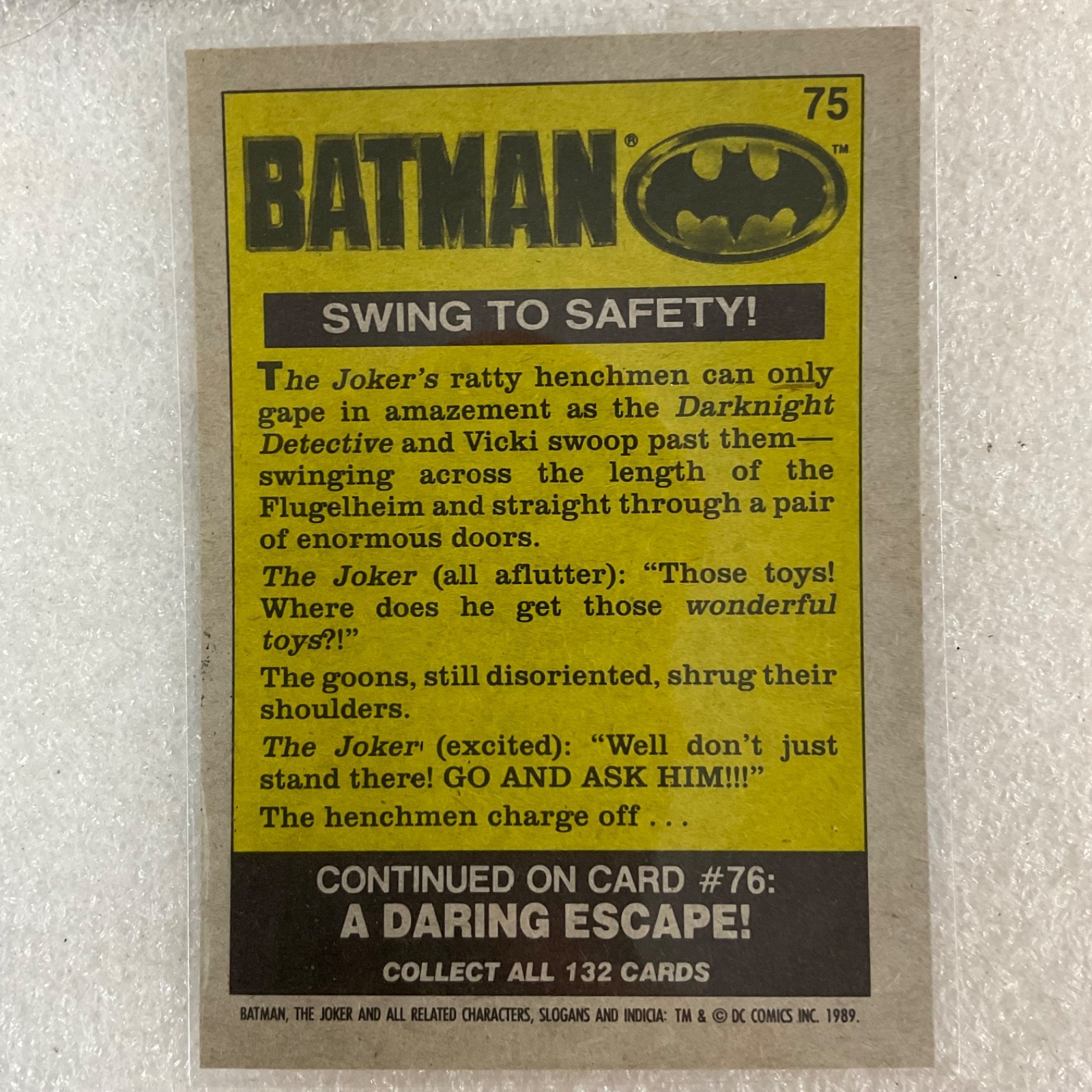 1989 Batman Movie Trading Cards Lot of 10 DC Comics Joker Batmobile - Image 18
