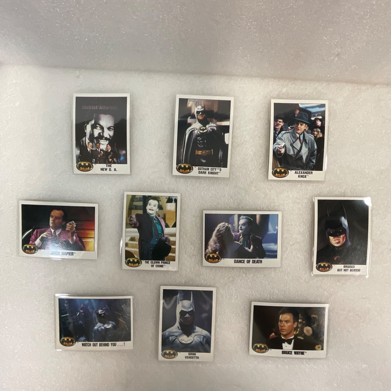 1989 O-Pee-Chee Batman Movie Cards Lot of 10 Joker Keaton - Image 1