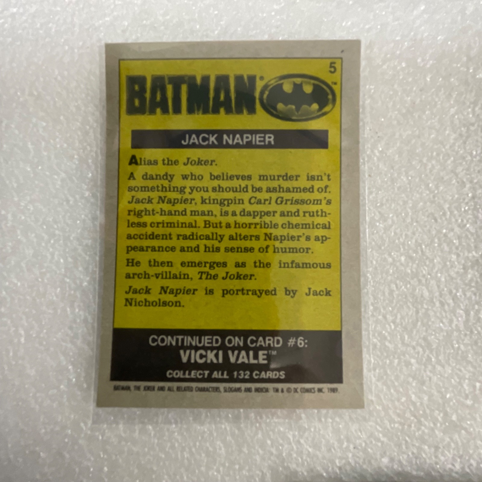 1989 O-Pee-Chee Batman Movie Cards Lot of 10 Joker Keaton - Image 16