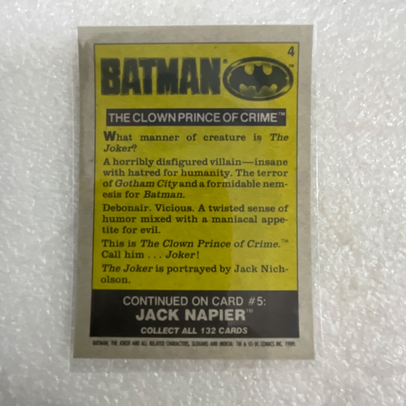 1989 O-Pee-Chee Batman Movie Cards Lot of 10 Joker Keaton - Image 17