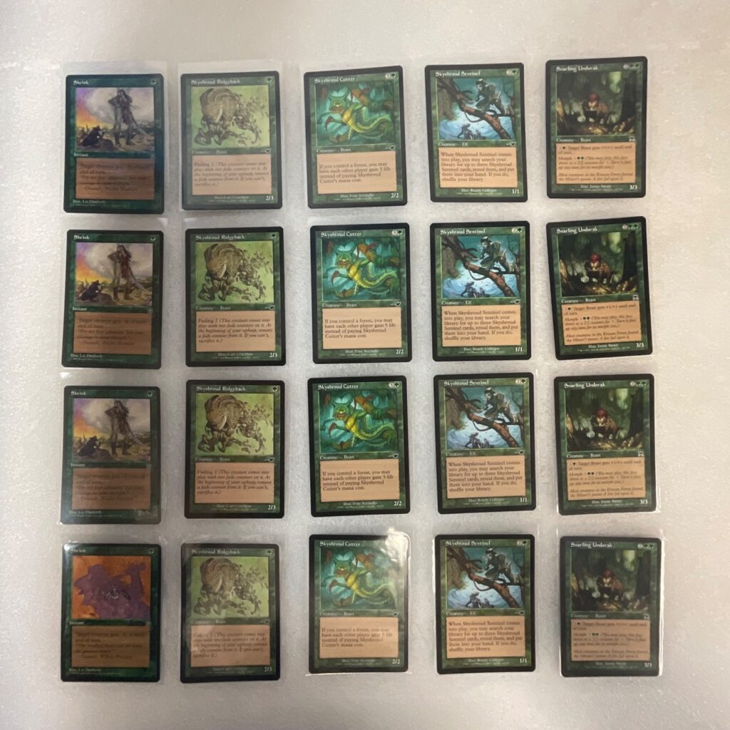 MTG 20 Green Cards Nemesis Mixed Shrink Skyshroud Sentinel - Image 1