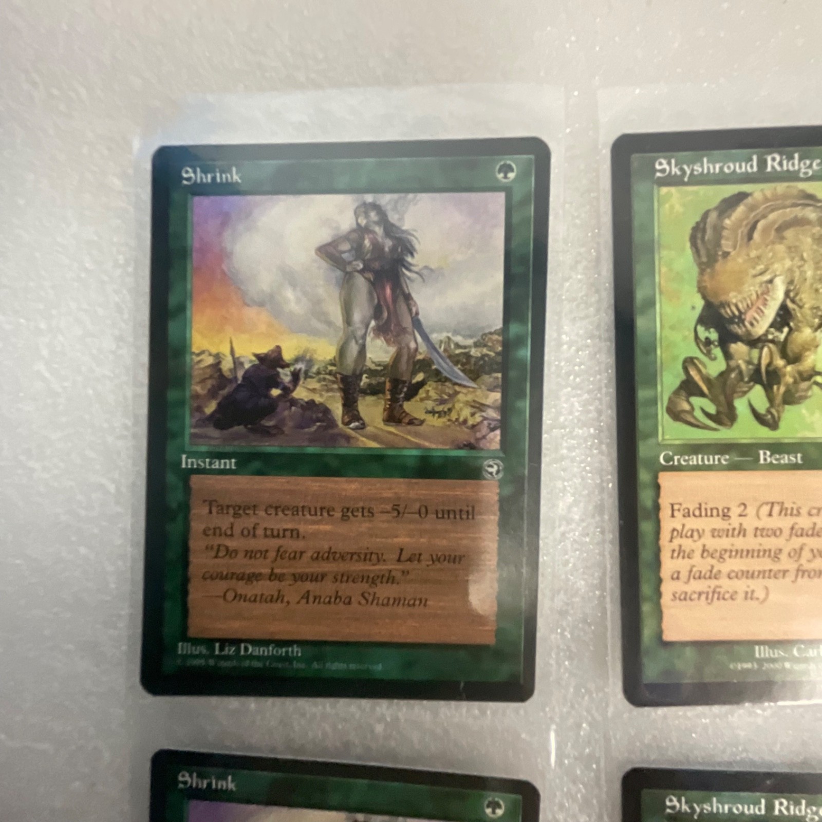 MTG 20 Green Cards Nemesis Mixed Shrink Skyshroud Sentinel - Image 3