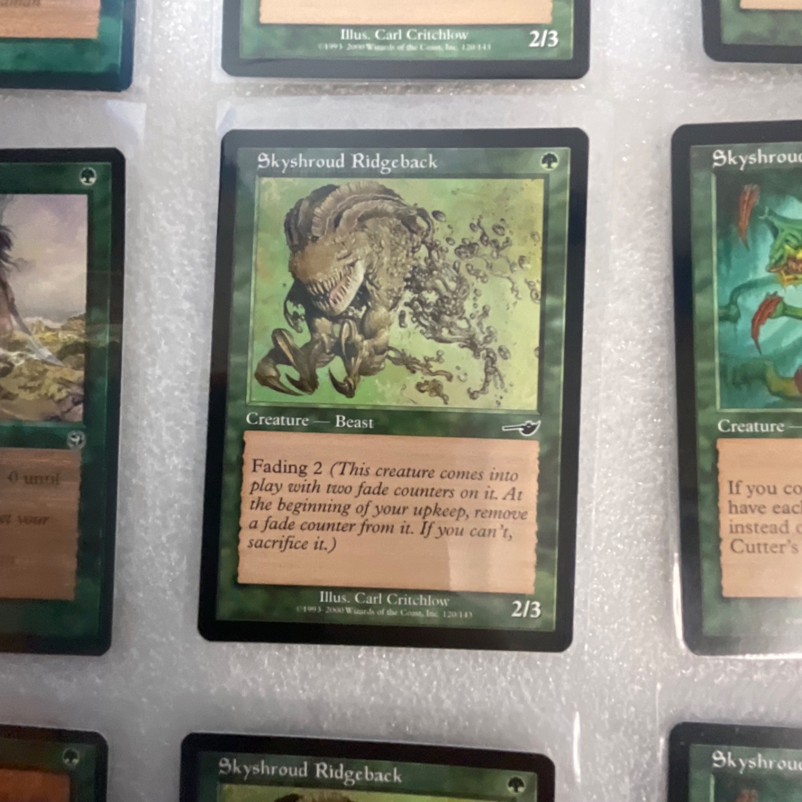 MTG 20 Green Cards Nemesis Mixed Shrink Skyshroud Sentinel - Image 8