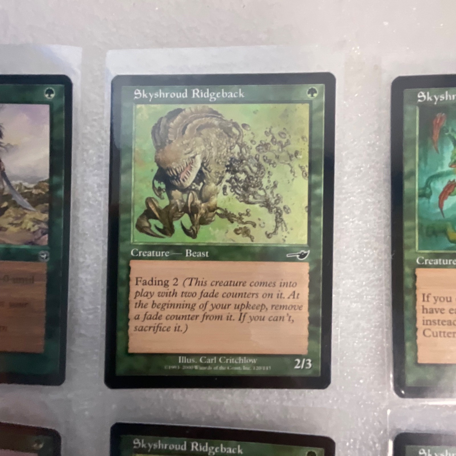 MTG 20 Green Cards Nemesis Mixed Shrink Skyshroud Sentinel - Image 10