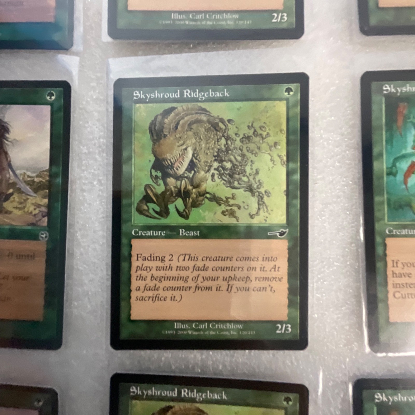 MTG 20 Green Cards Nemesis Mixed Shrink Skyshroud Sentinel - Image 9