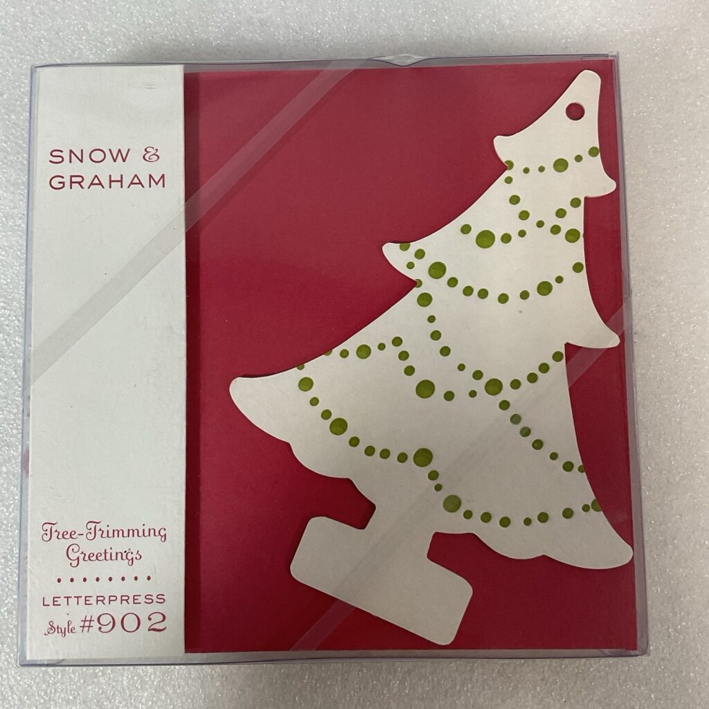 Snow & Graham Tree-Trimming Greeting Cards Style 902 - 6 Ornament Cards Set - Image 1