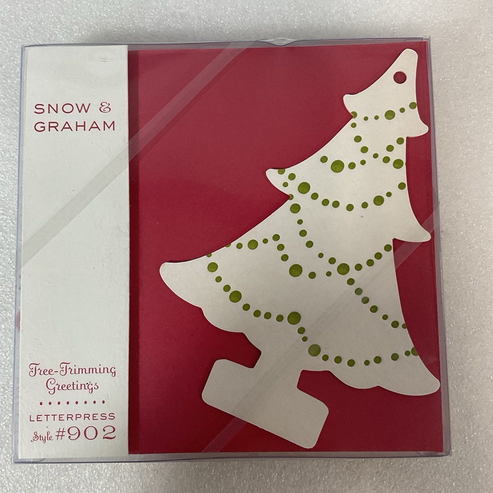 Snow & Graham Tree-Trimming Greeting Cards Style 902 - 6 Ornament Cards Set - Image 1