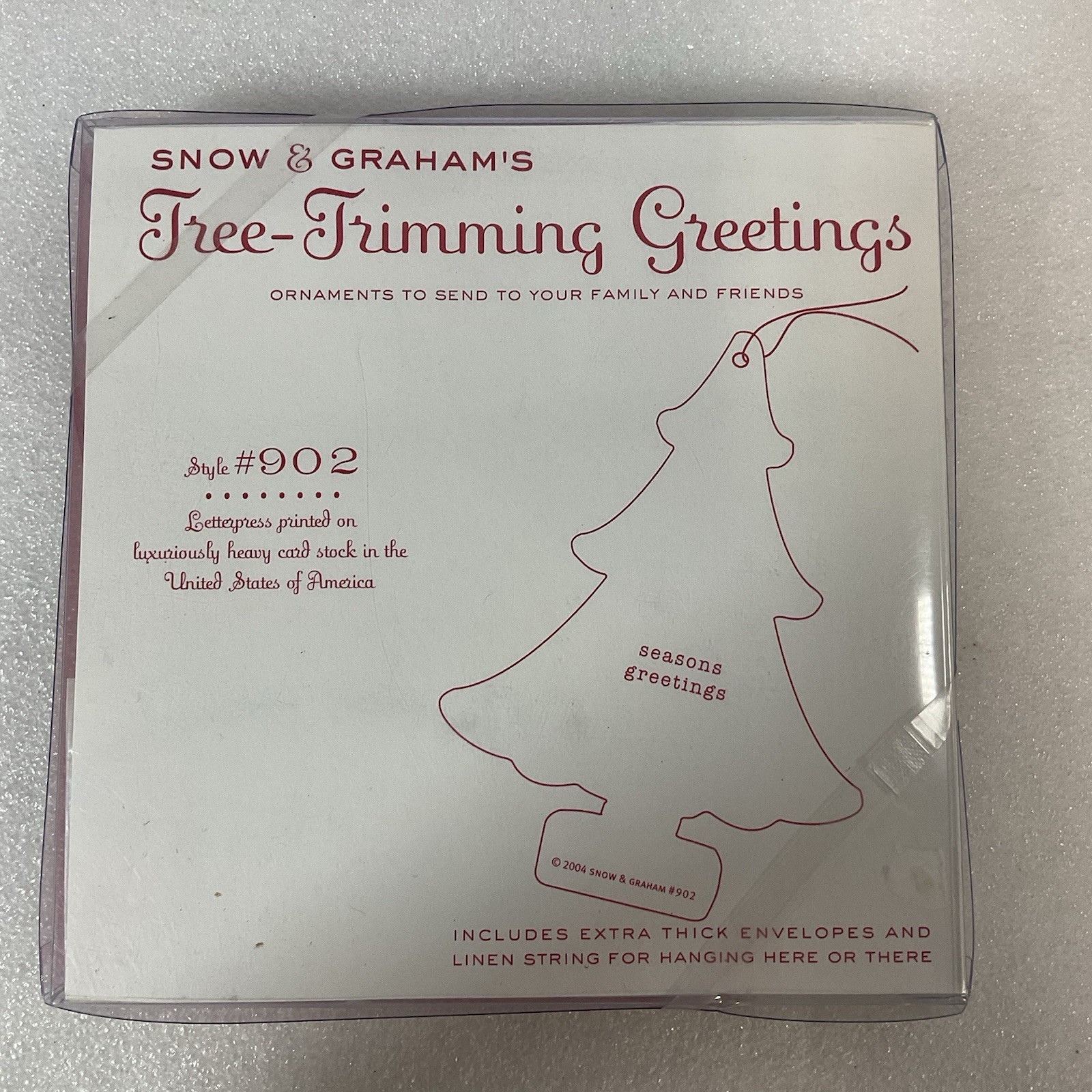 Snow & Graham Tree-Trimming Greeting Cards Style 902 - 6 Ornament Cards Set - Image 2