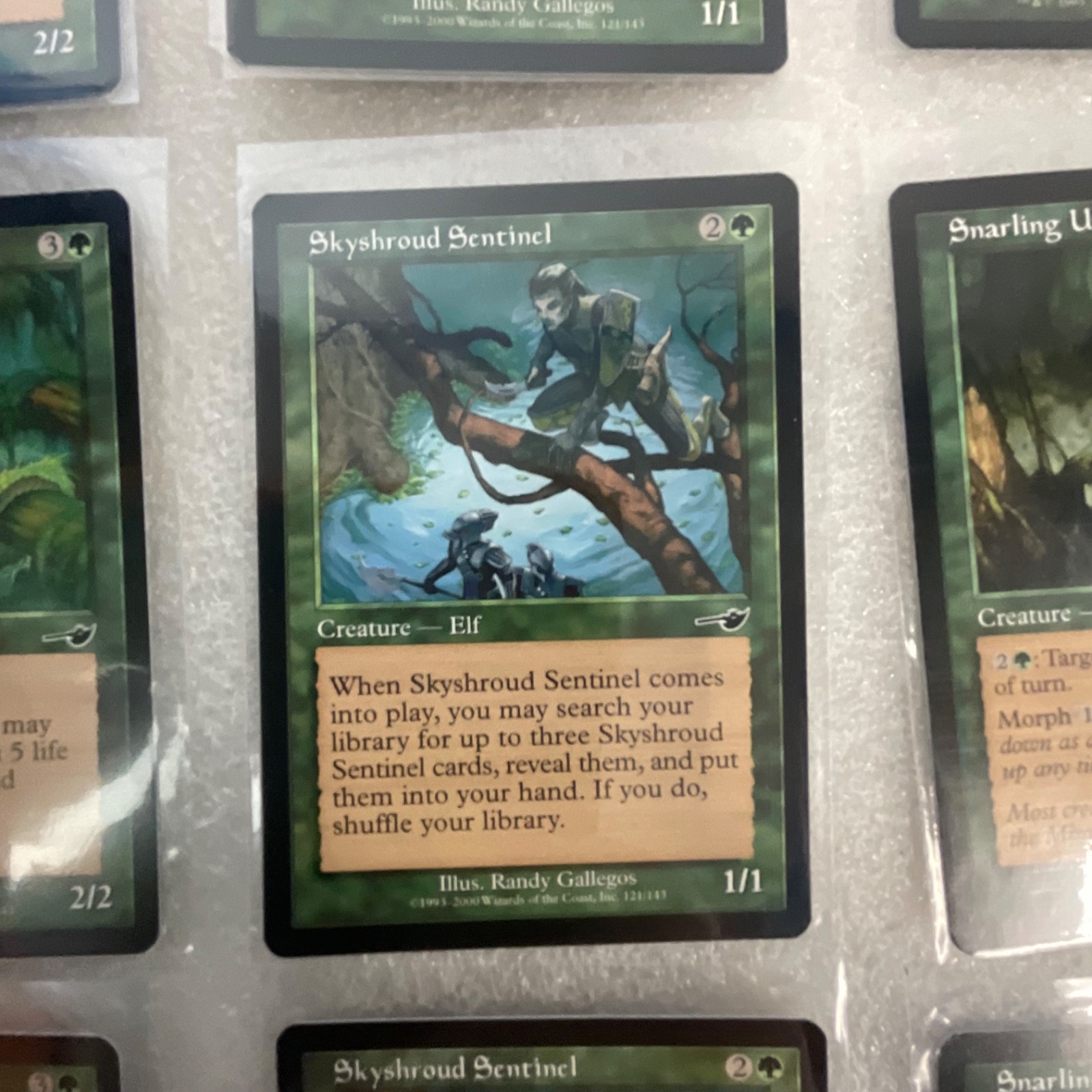 MTG 20 Green Cards Nemesis Mixed Shrink Skyshroud Sentinel - Image 17
