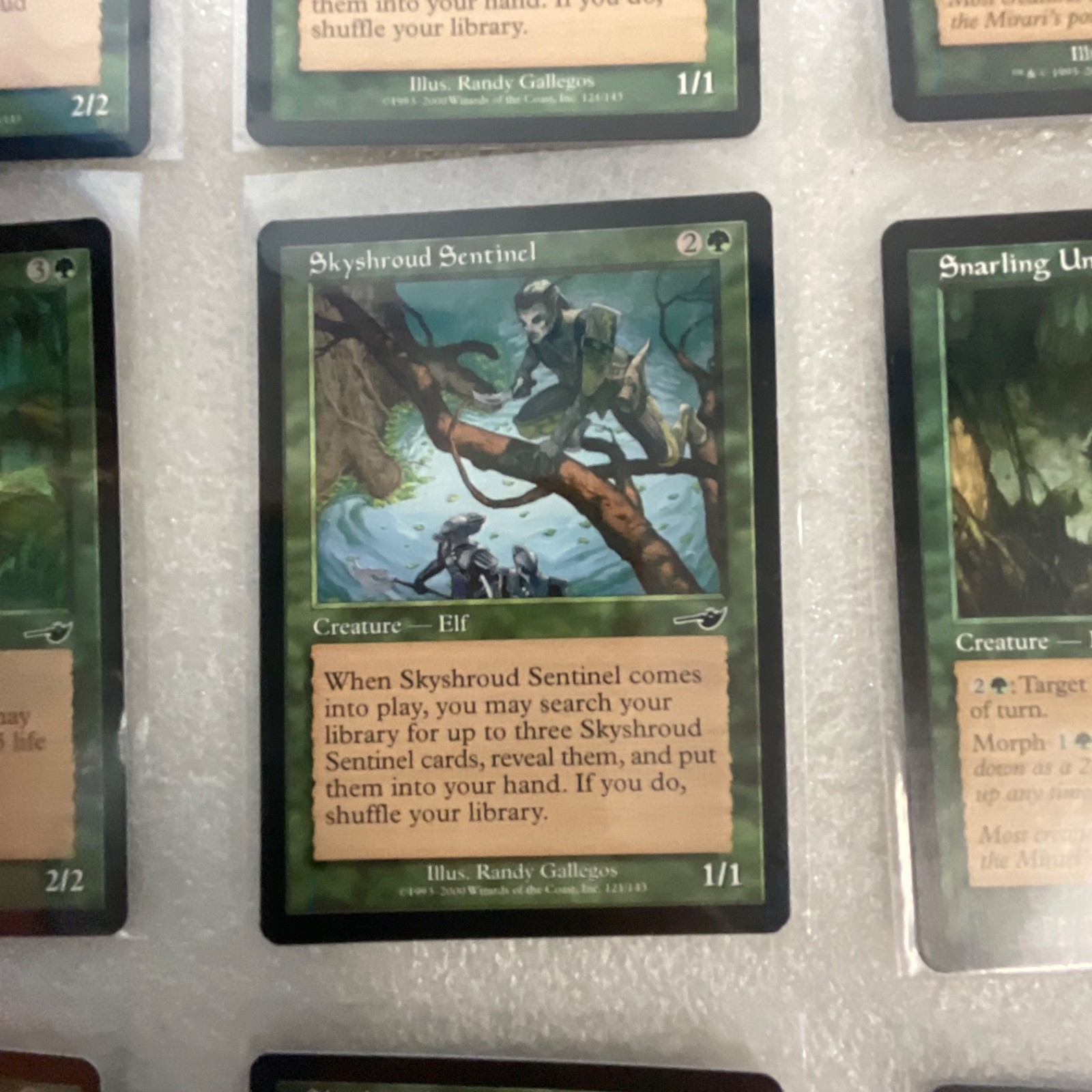 MTG 20 Green Cards Nemesis Mixed Shrink Skyshroud Sentinel - Image 16