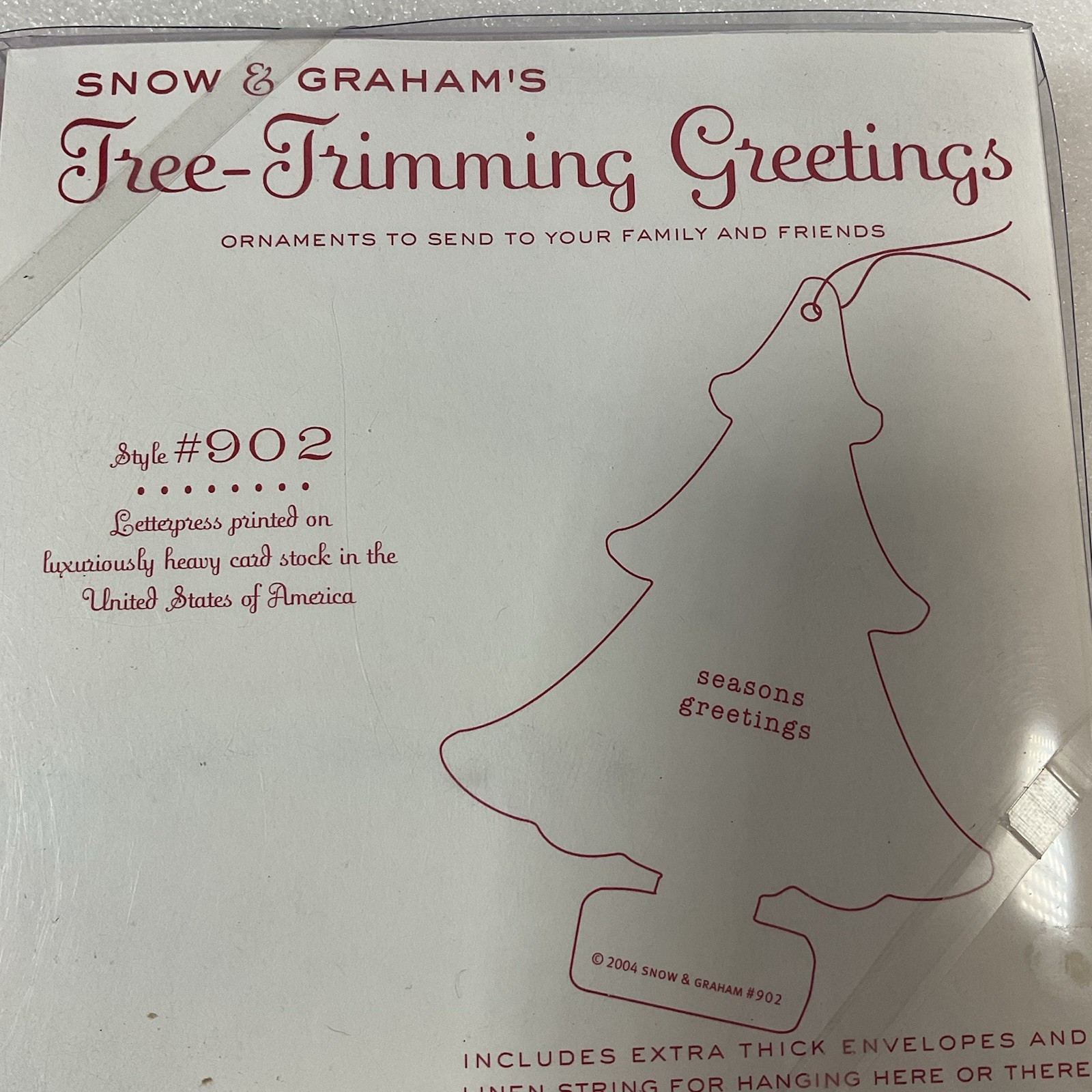 Snow & Graham Tree-Trimming Greeting Cards Style 902 - 6 Ornament Cards Set - Image 8
