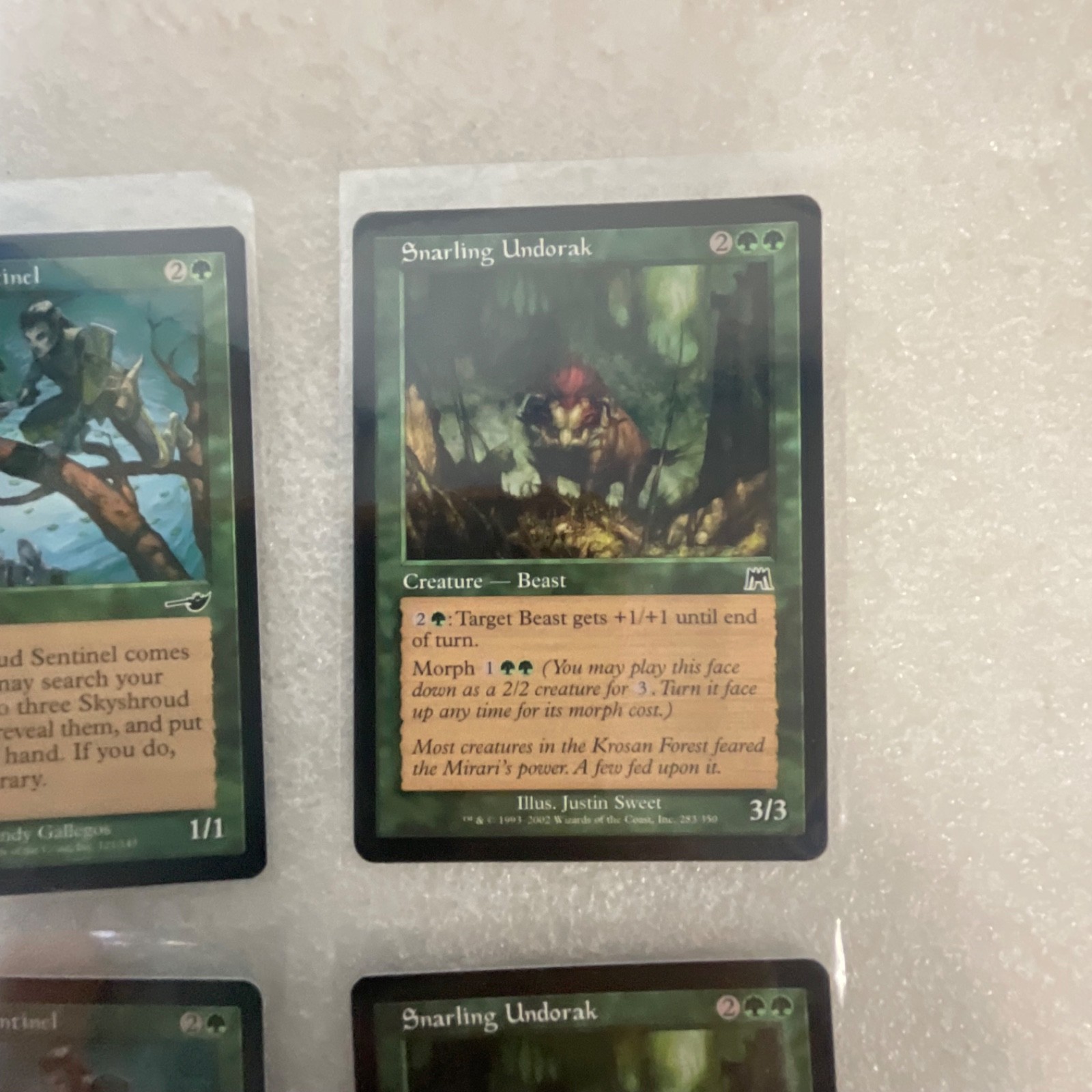 MTG 20 Green Cards Nemesis Mixed Shrink Skyshroud Sentinel - Image 19