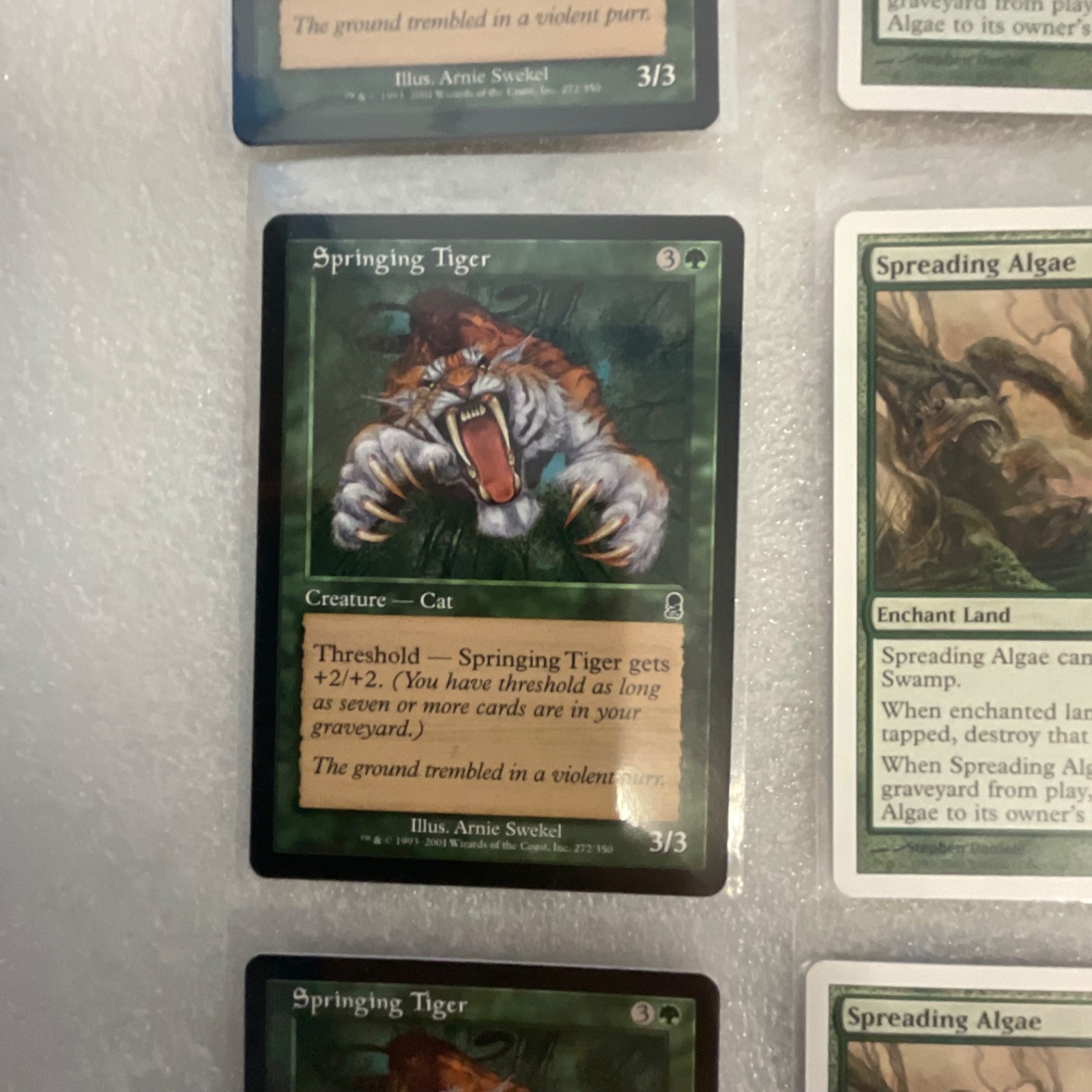 MTG 20 Green Cards Mixed ODS 8ED MRD Spitting Spider Slith Predator - Image 4